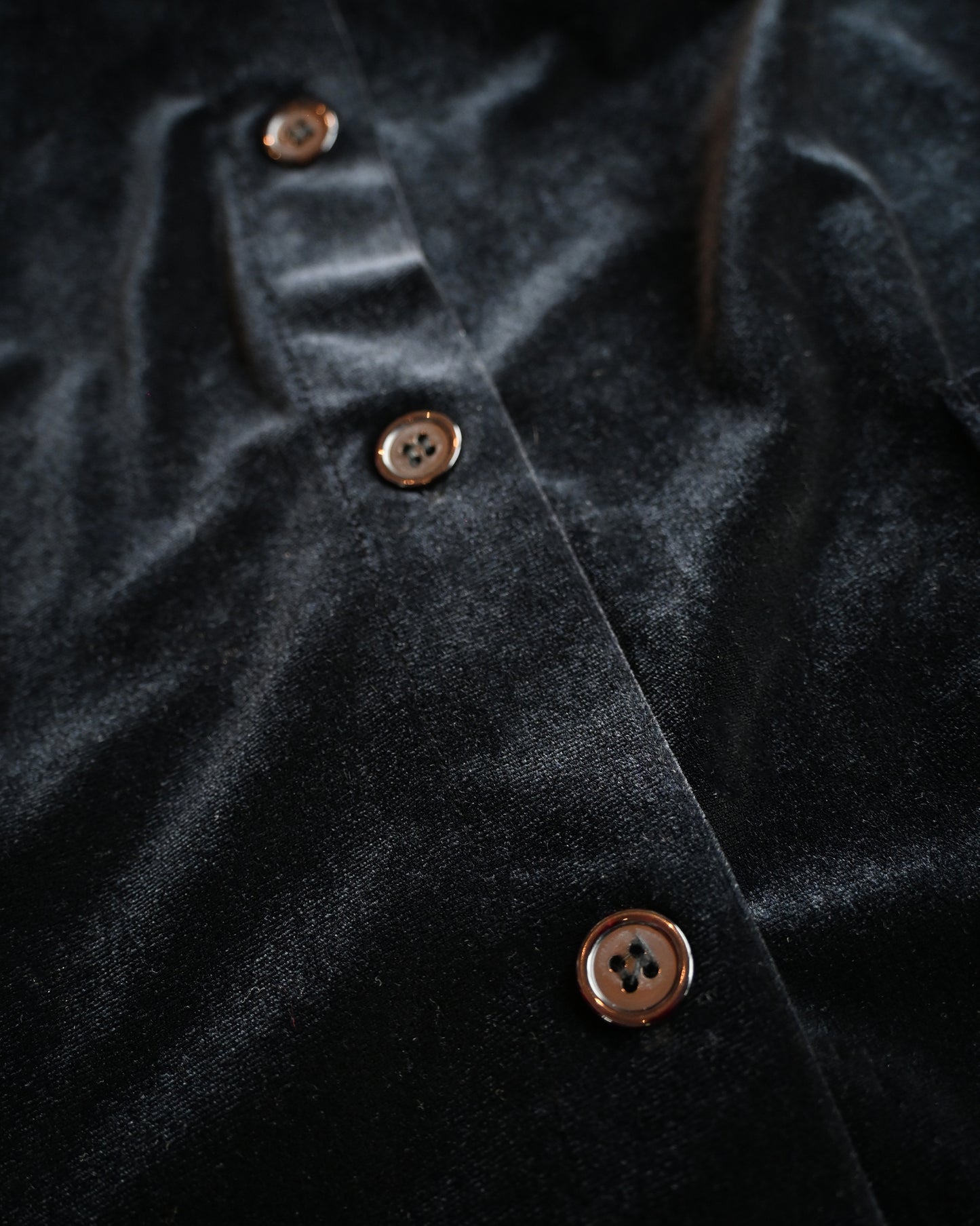 Velour Stand Collar Shirt