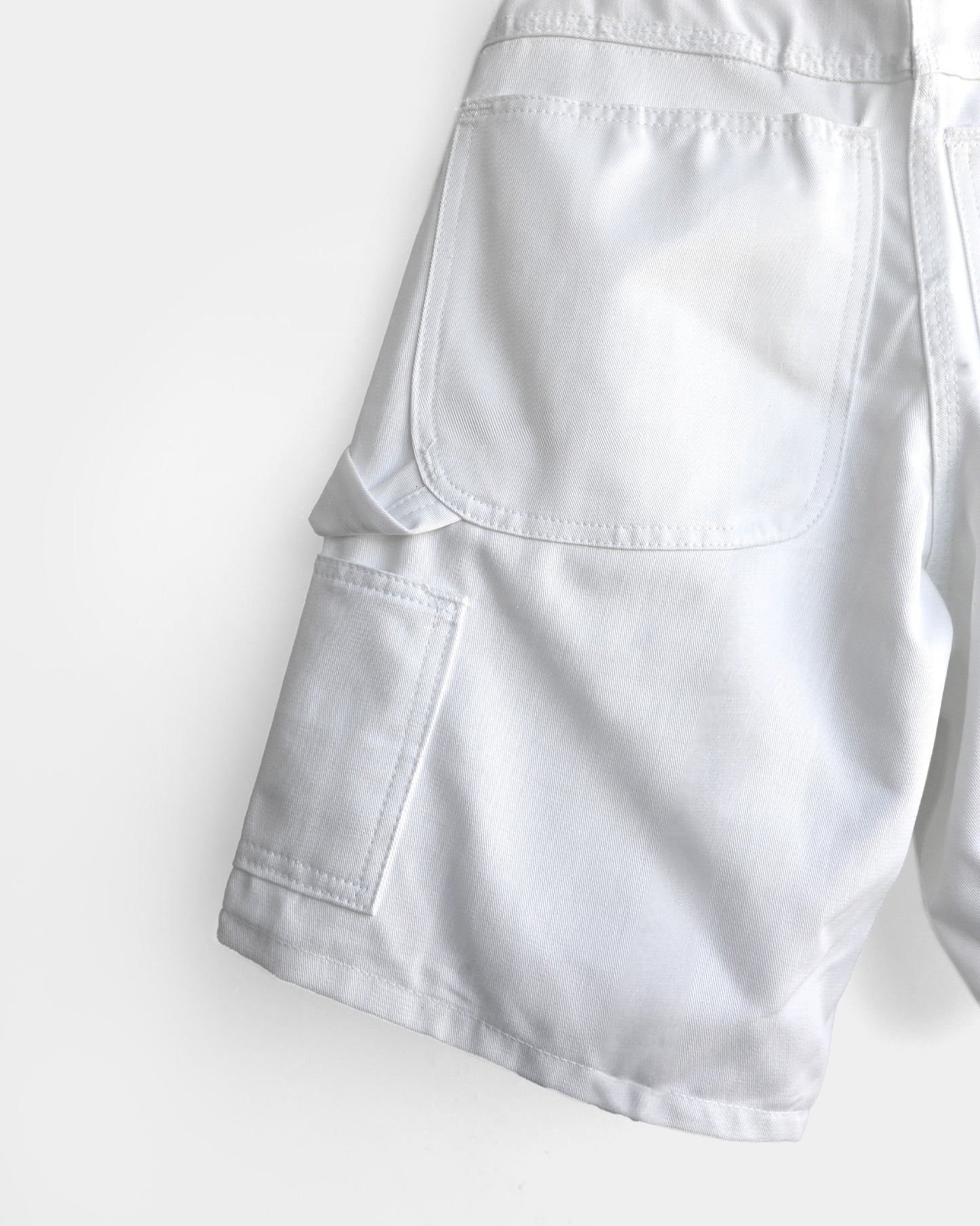 White Work Cotton Shorts