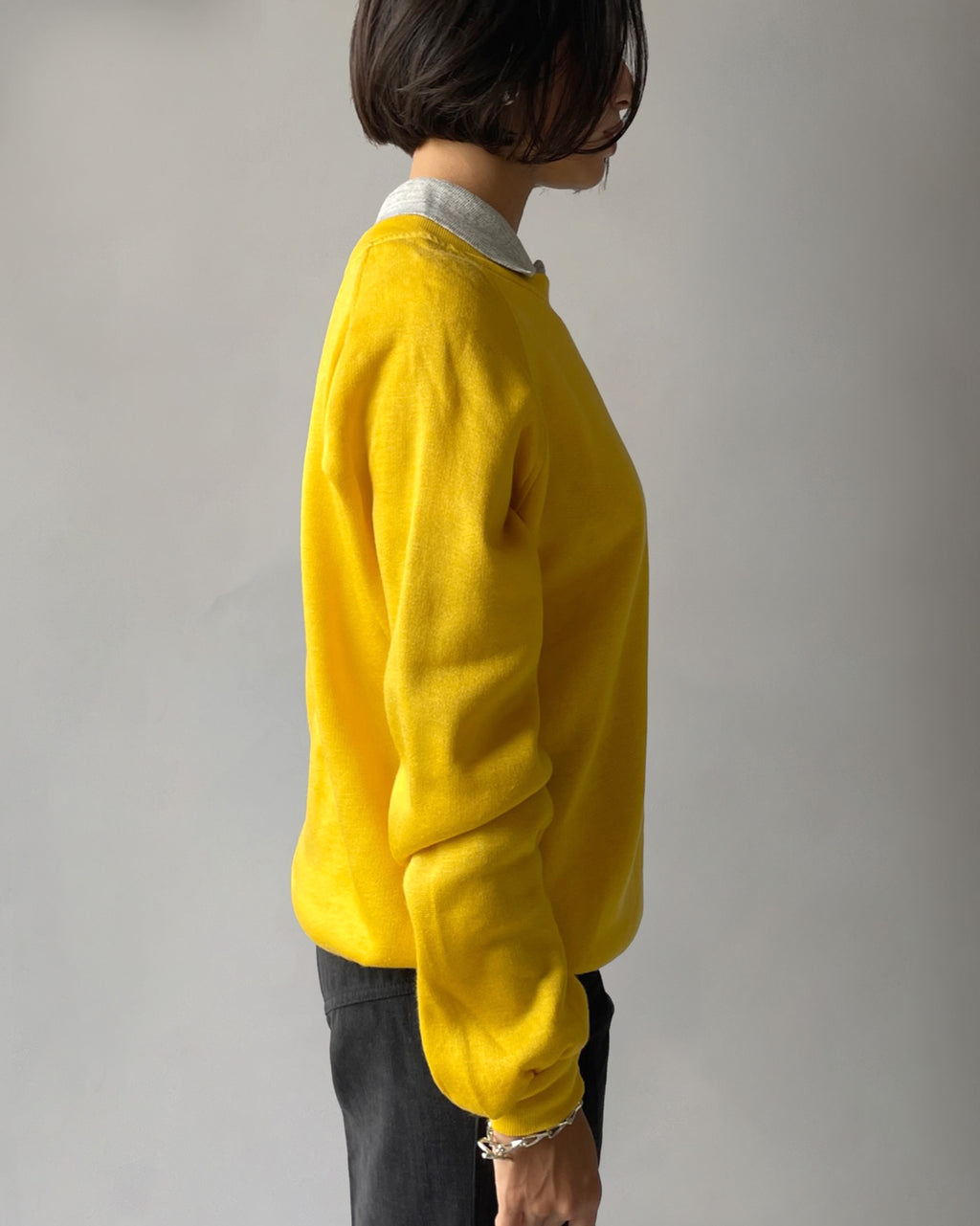 80's Acrylic Sweatshirt - Yellow