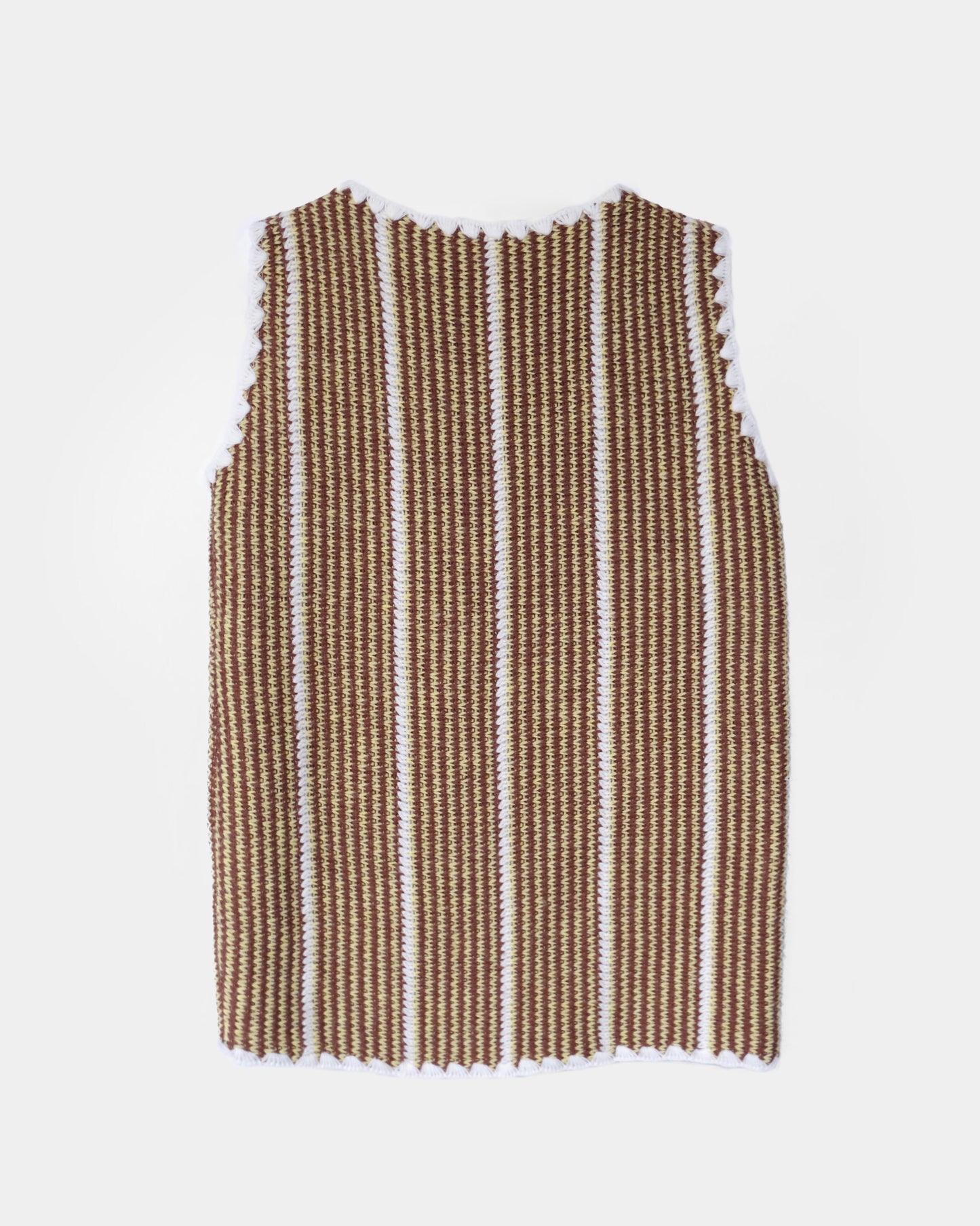 60's~70's Knit Vest - Brown