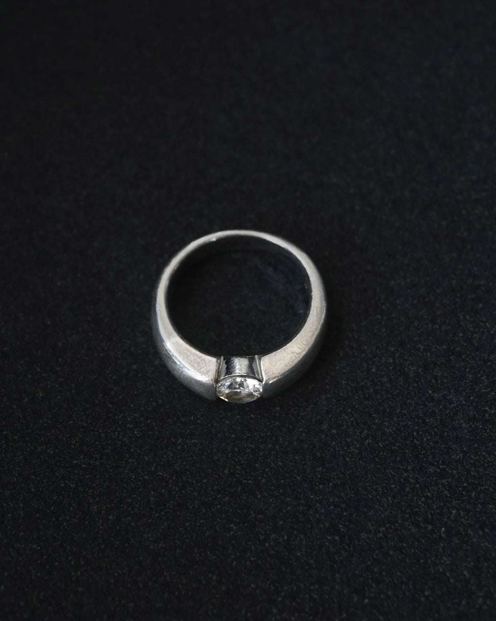 CZ Diamond Danish Silver Ring - 11.5号