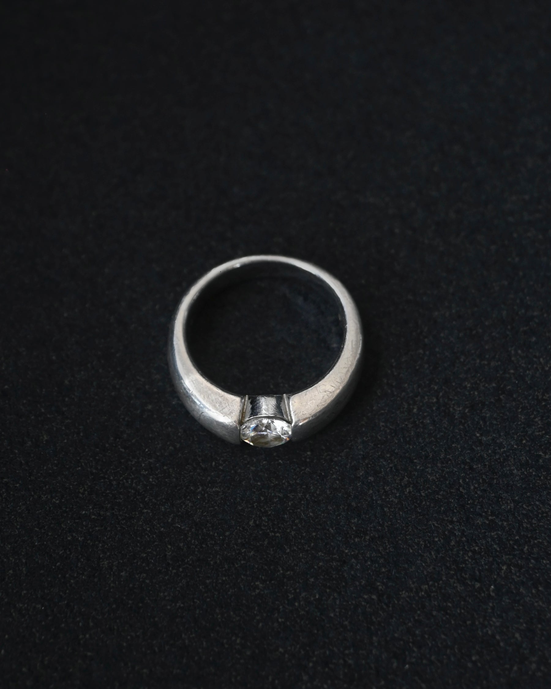 CZ Diamond Danish Silver Ring - 11.5号