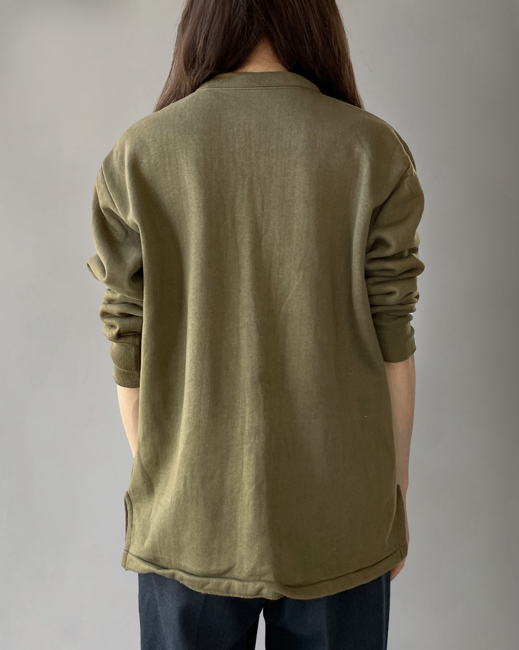 Slit Sweatshirt - Olive