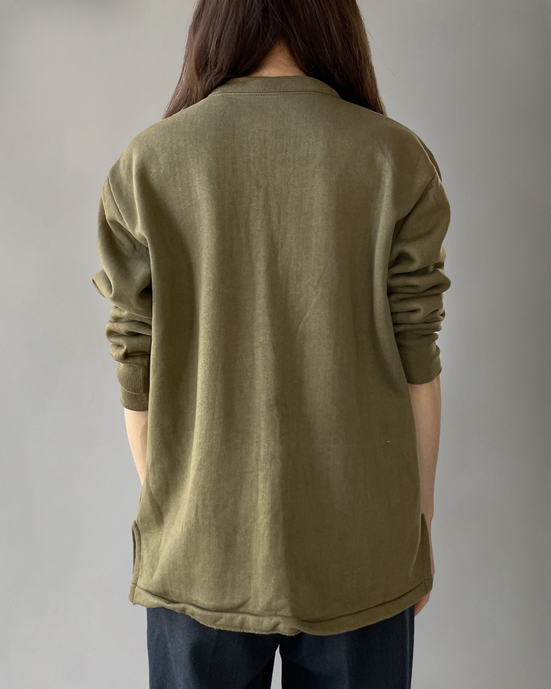 Slit Sweatshirt - Olive