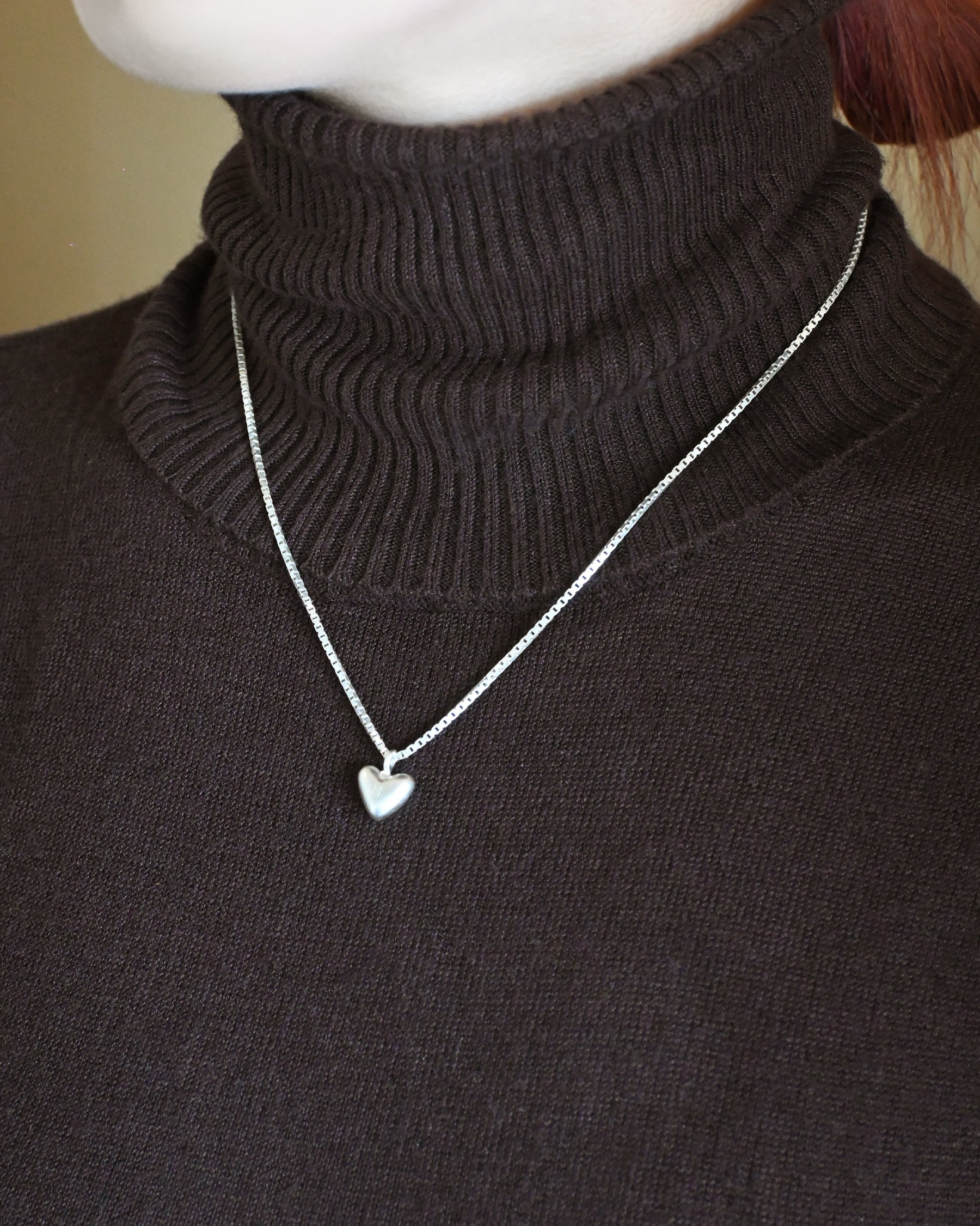 "Dunton Ellerkamp" Heart Motif Necklace w/ Box Chain