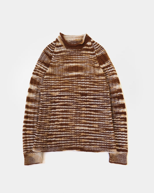 80s Roll Neck Sweater - Brown