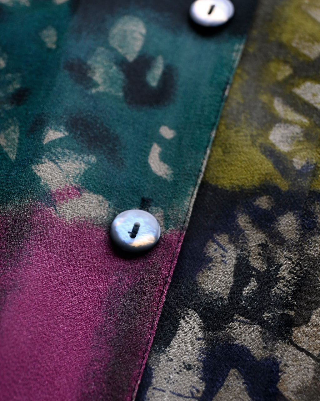 100% Silk Patterned Sheer Shirt