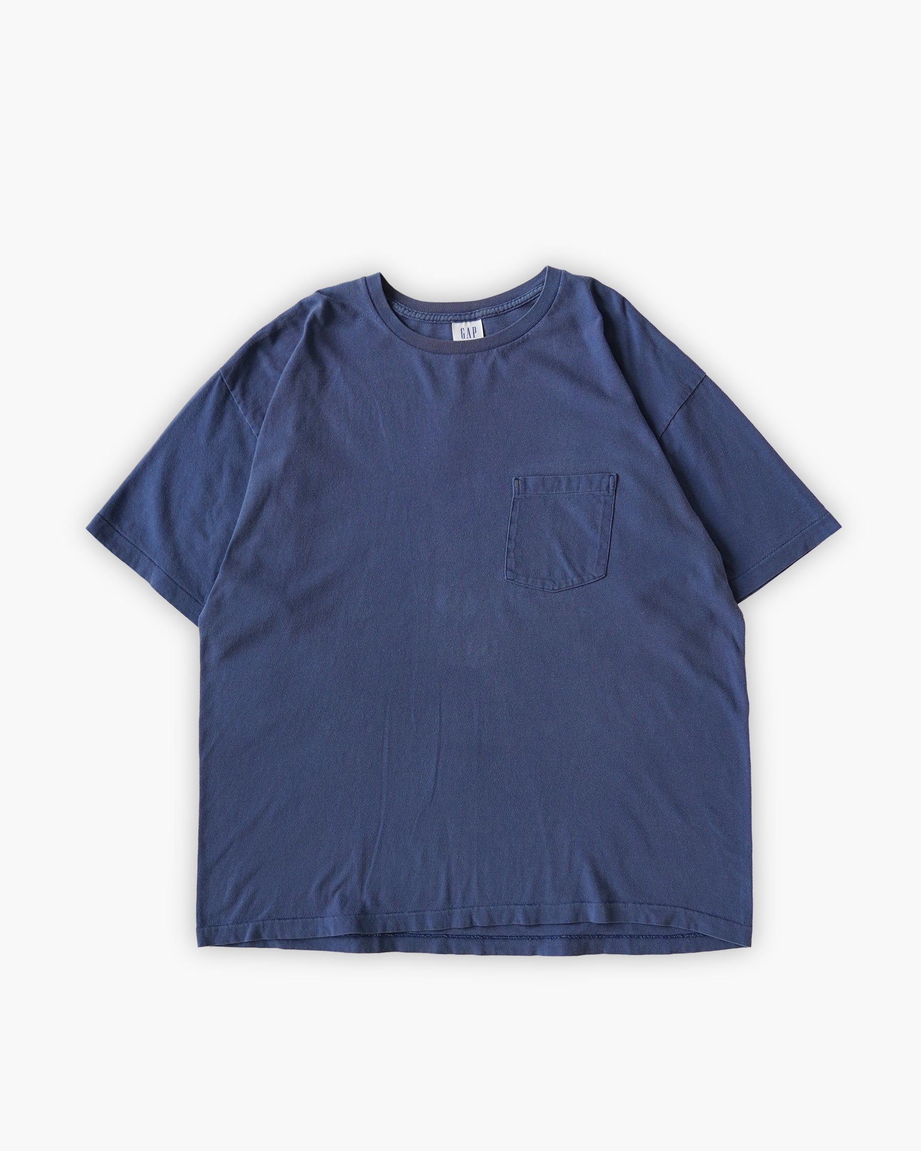 90s GAP Faded Pocket T-shirts - Blue