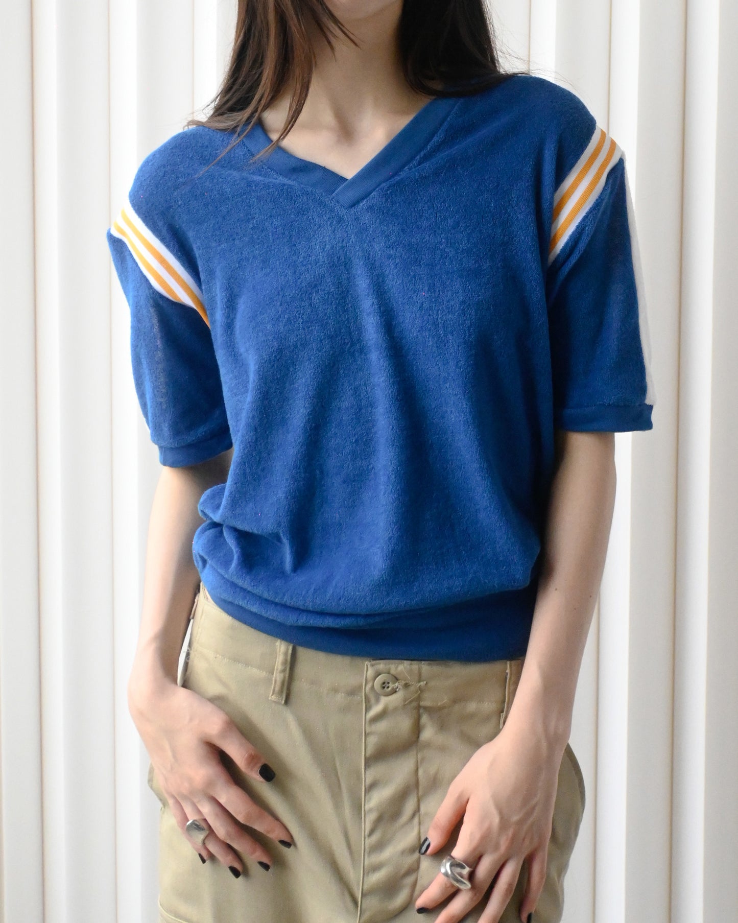 70S Cotton Pile Top - Blue