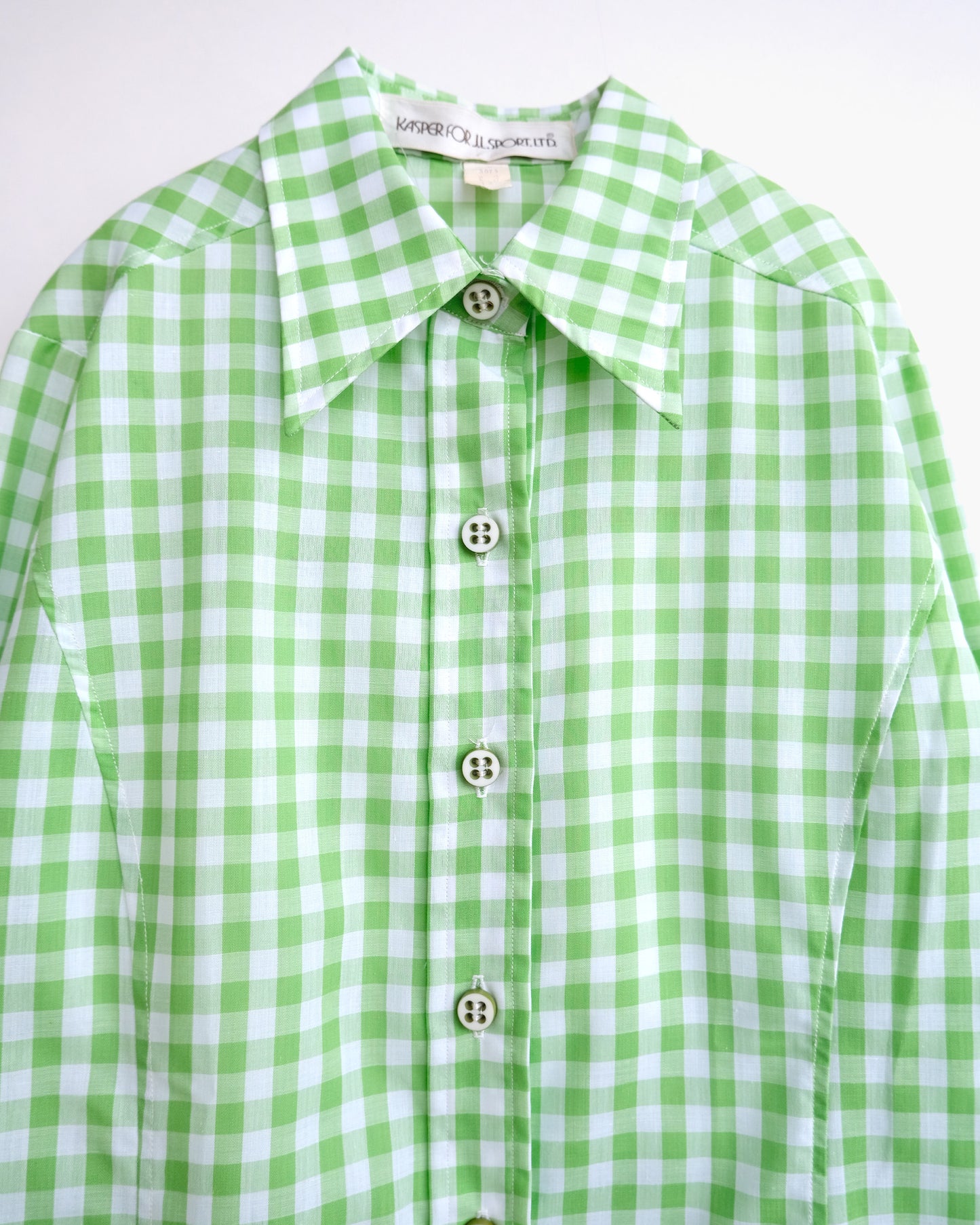 70s Patterned Cotton L/S Shirt