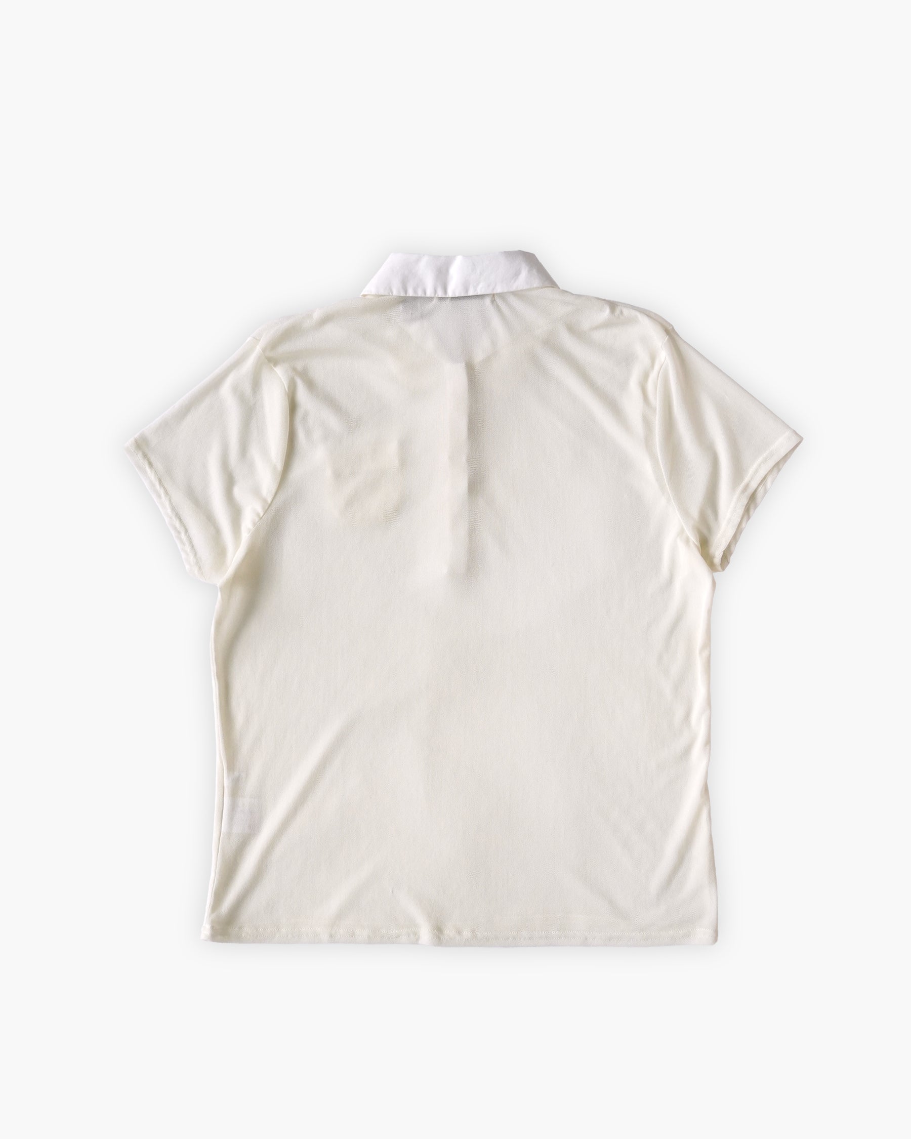 Sheer Short Sleeve Polo Top