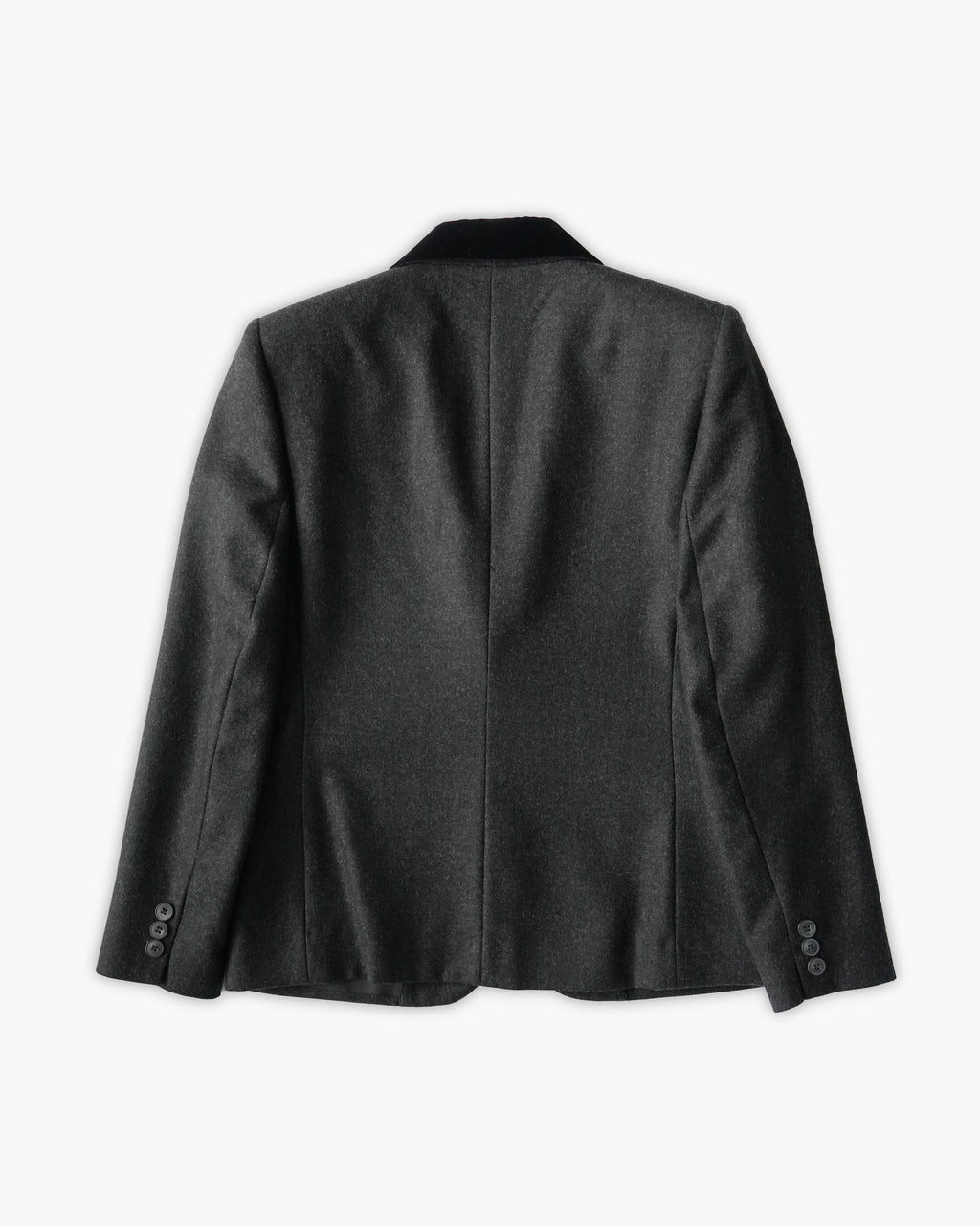 Wool Jacket with Velour Collar