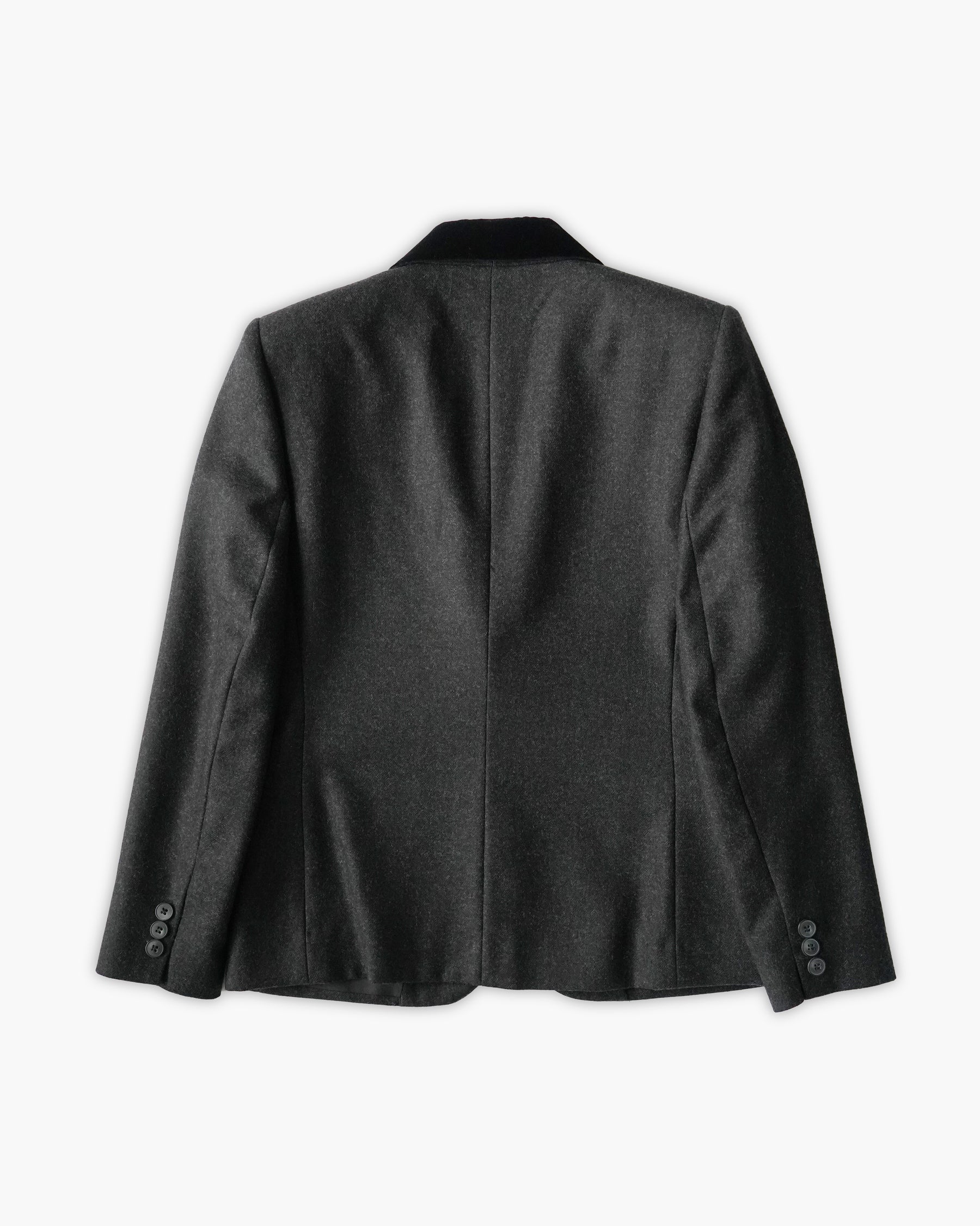 Wool Jacket with Velour Collar
