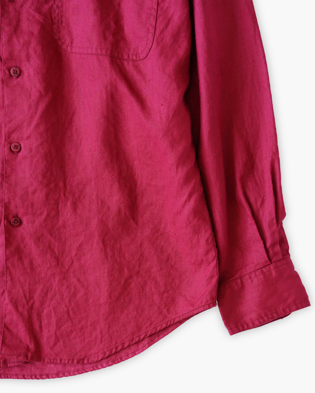 "GOOUCH" 100% Linen L/S Shirt - Red