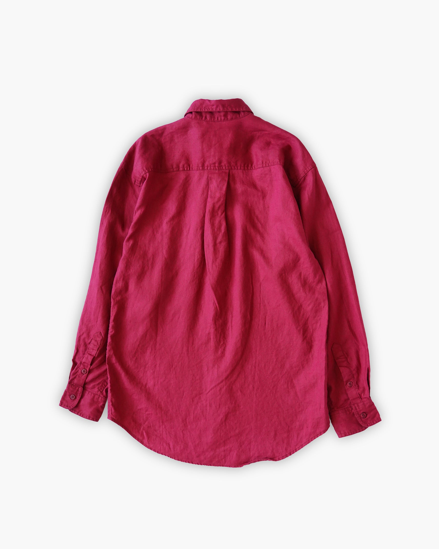 "GOOUCH" 100% Linen L/S Shirt - Red