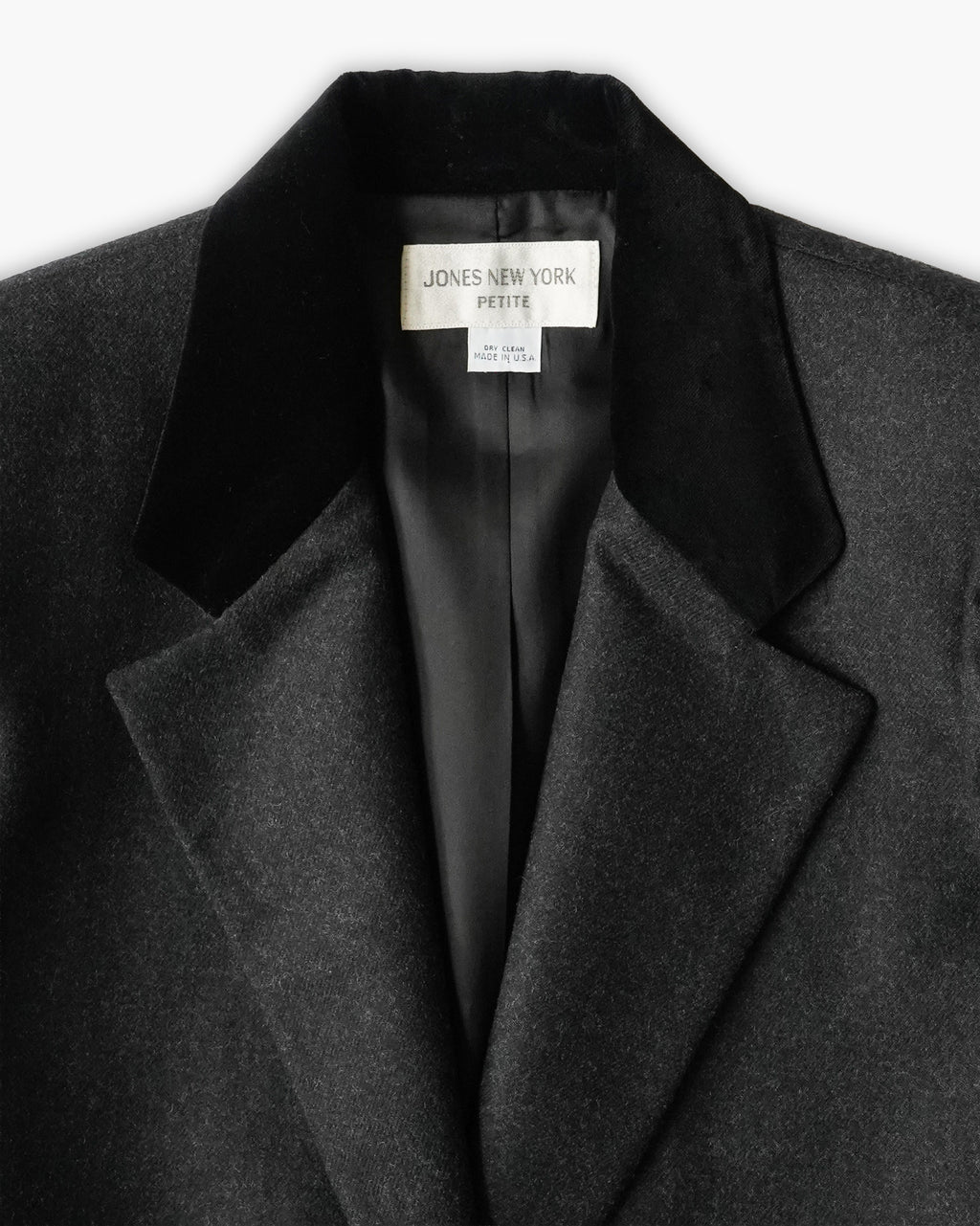 Wool Jacket with Velour Collar