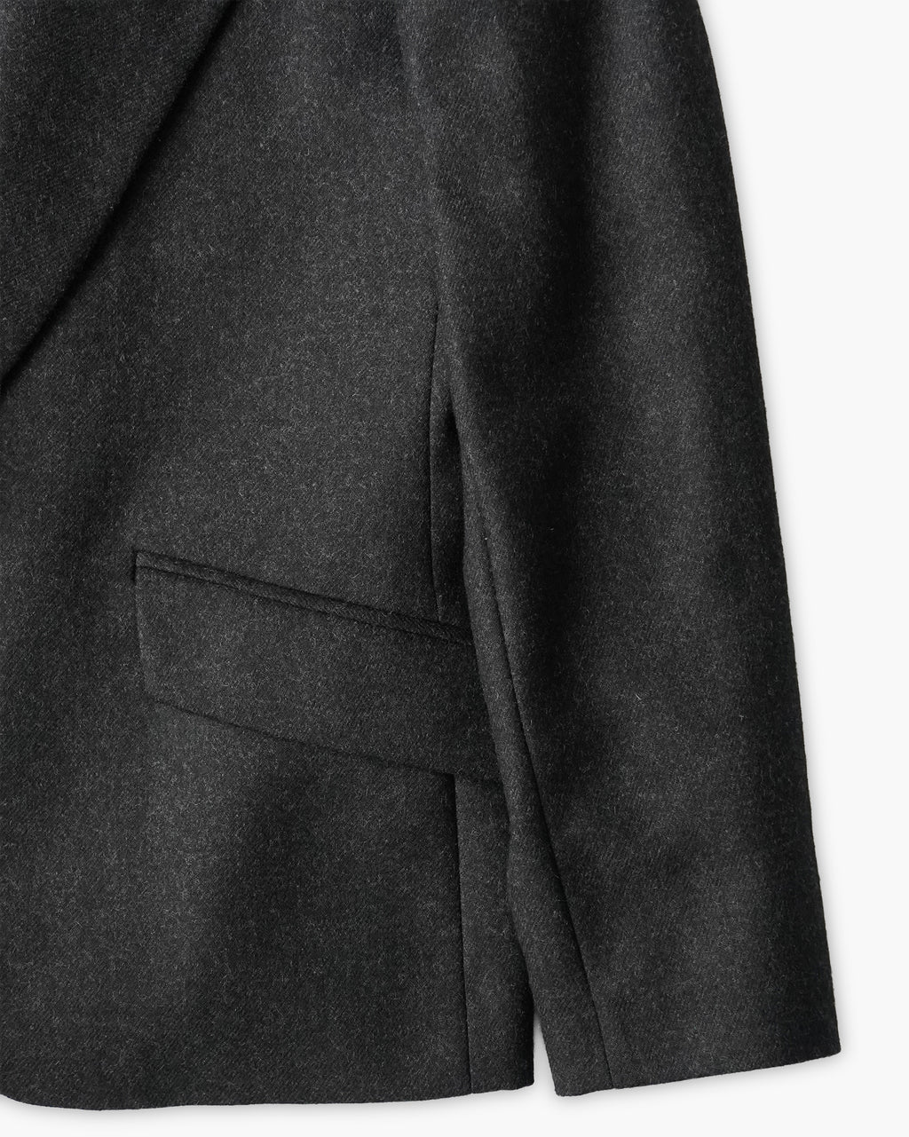 Wool Jacket with Velour Collar