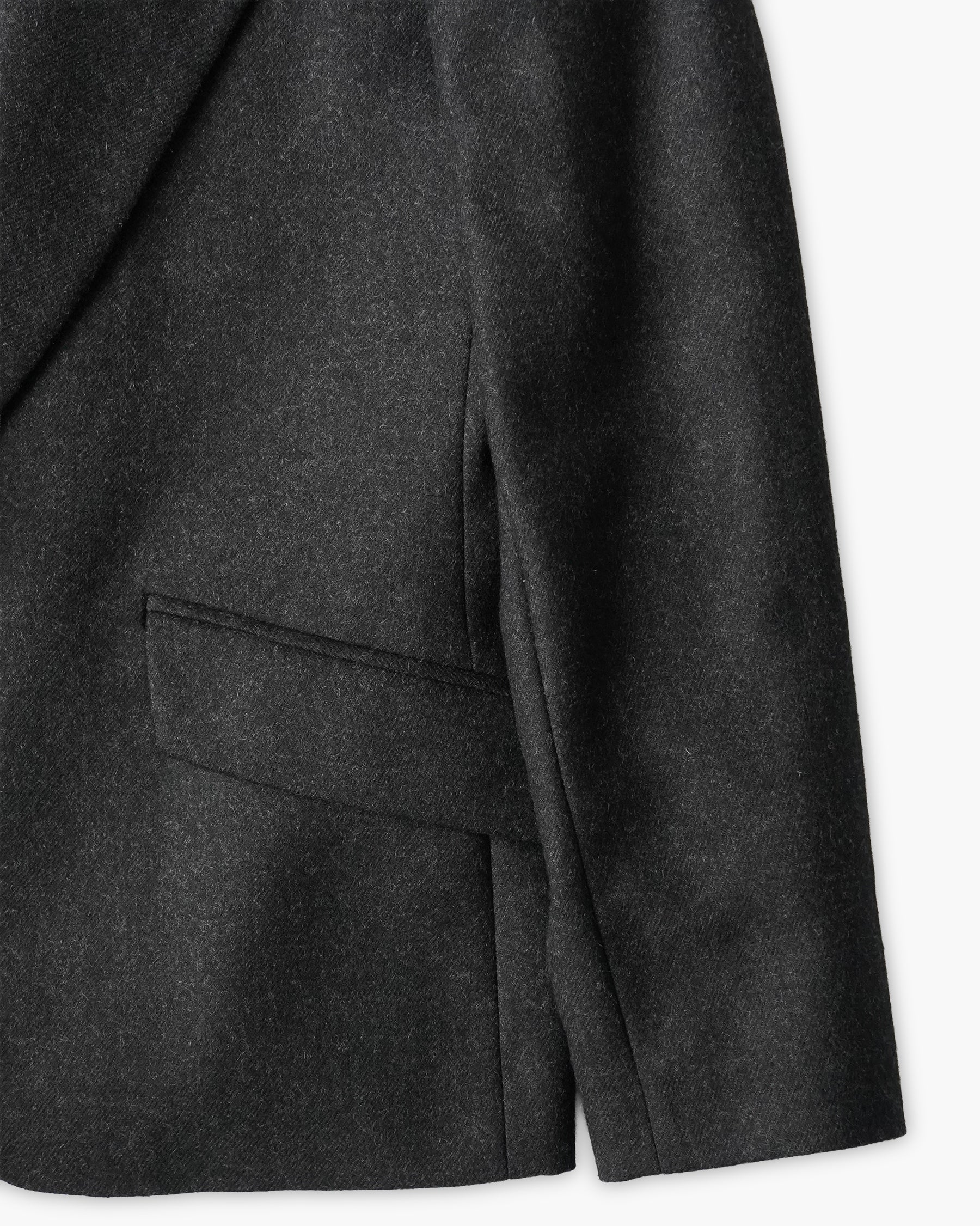 Wool Jacket with Velour Collar