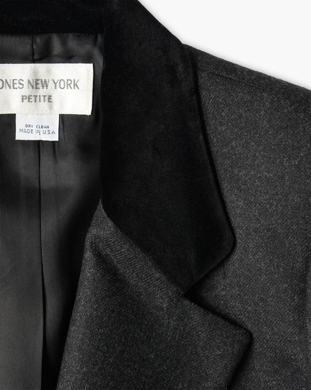 Wool Jacket with Velour Collar