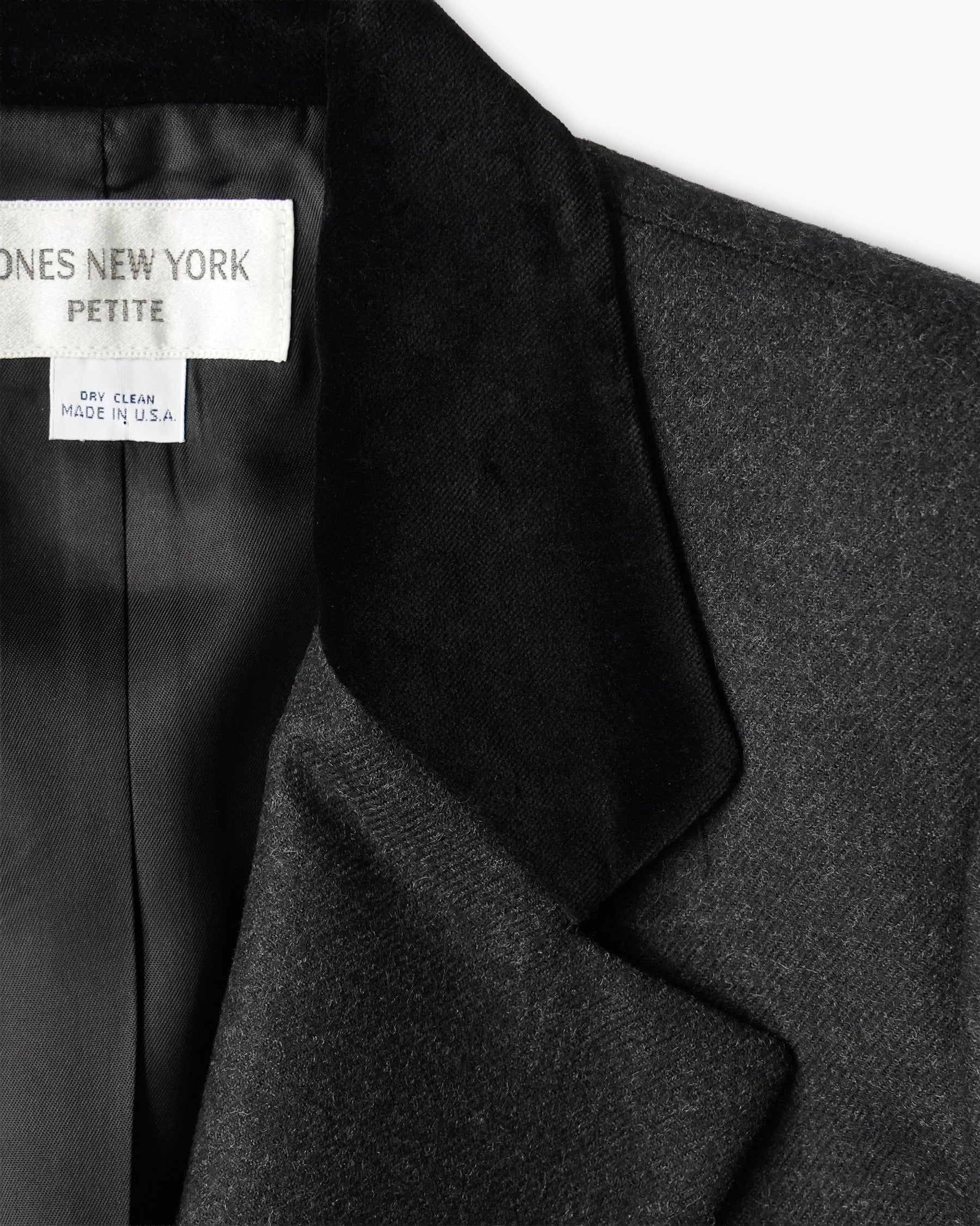 Wool Jacket with Velour Collar