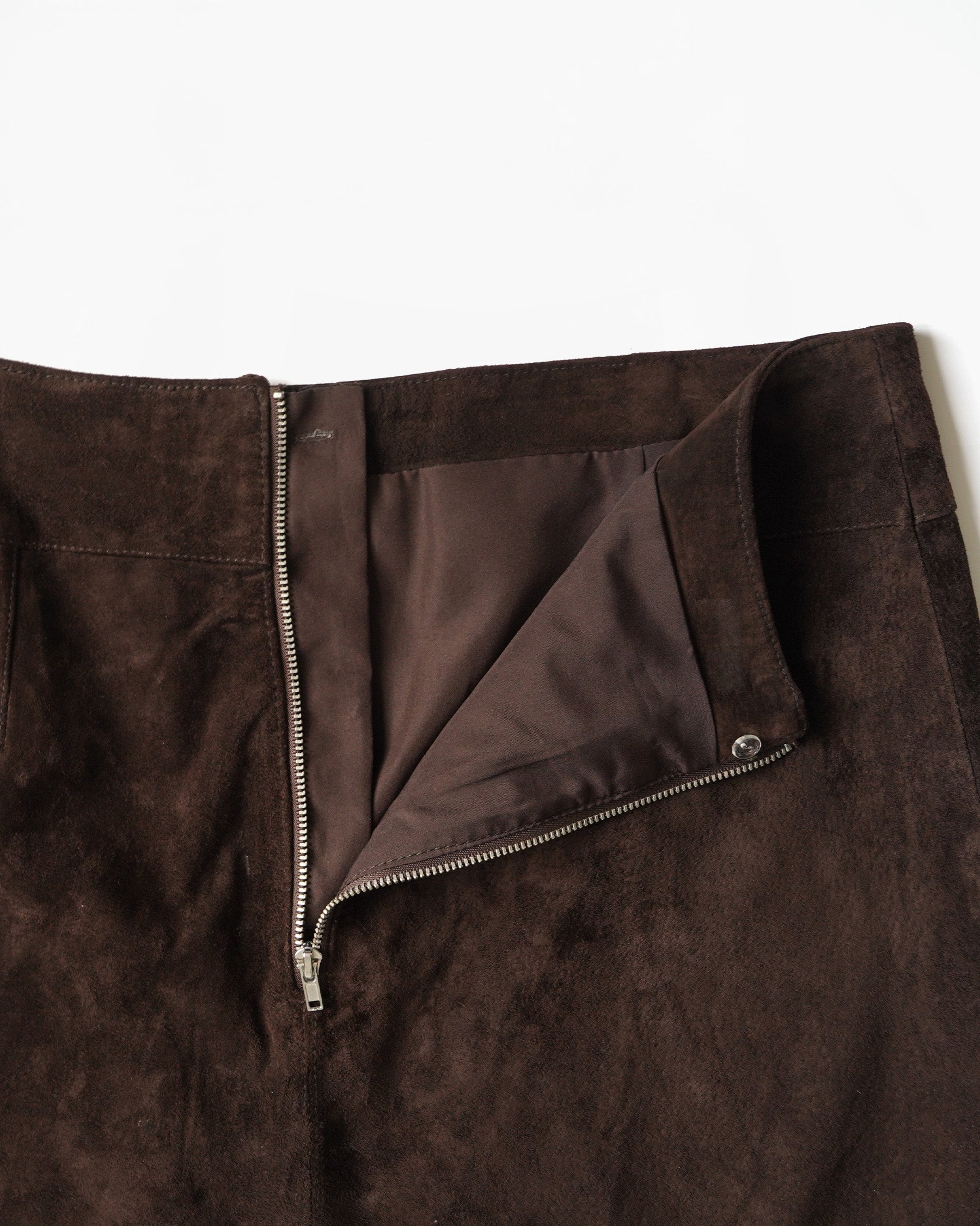 Suede Brown Mini Skirt
