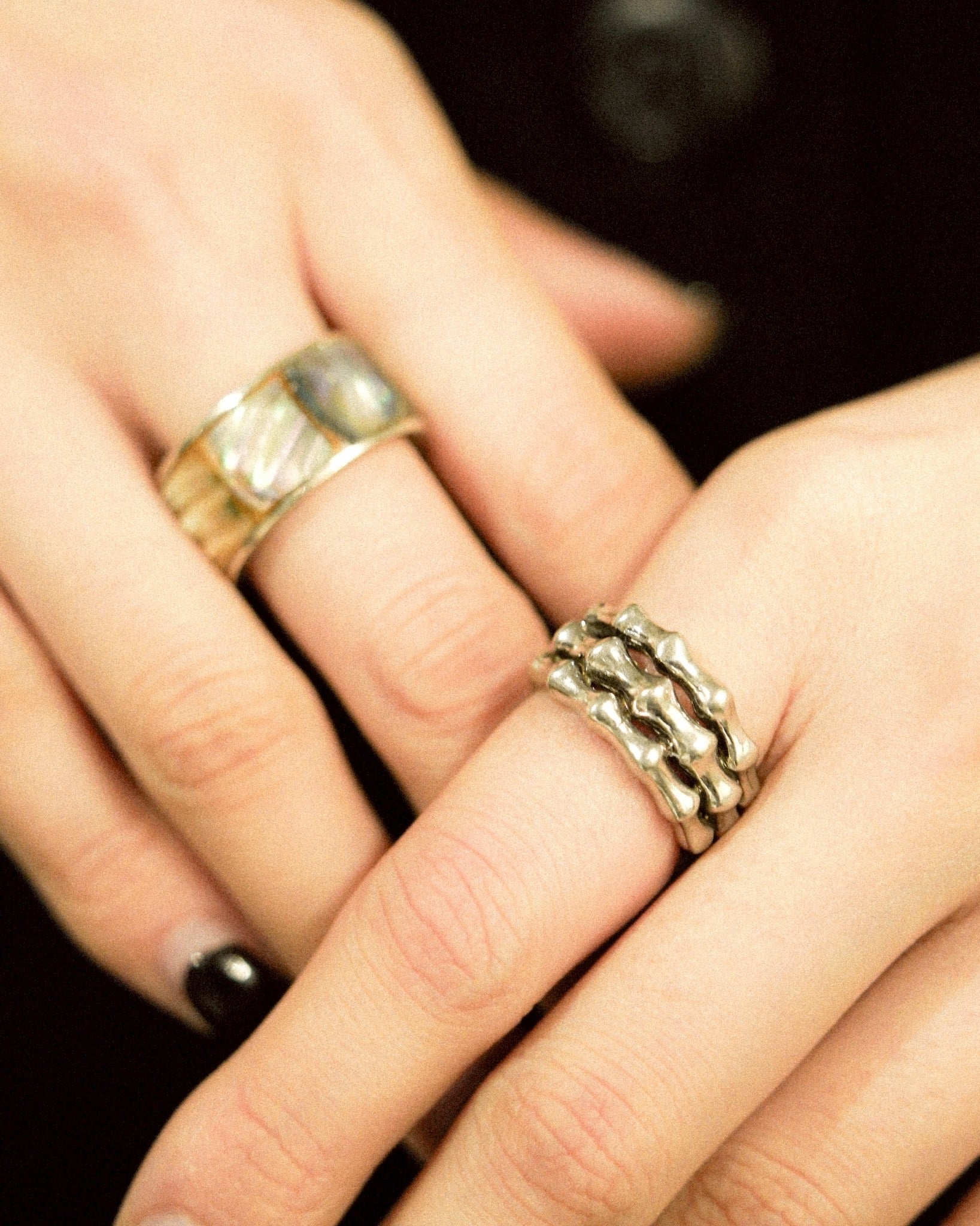 Triple Bone Silver Ring (SVR25014)