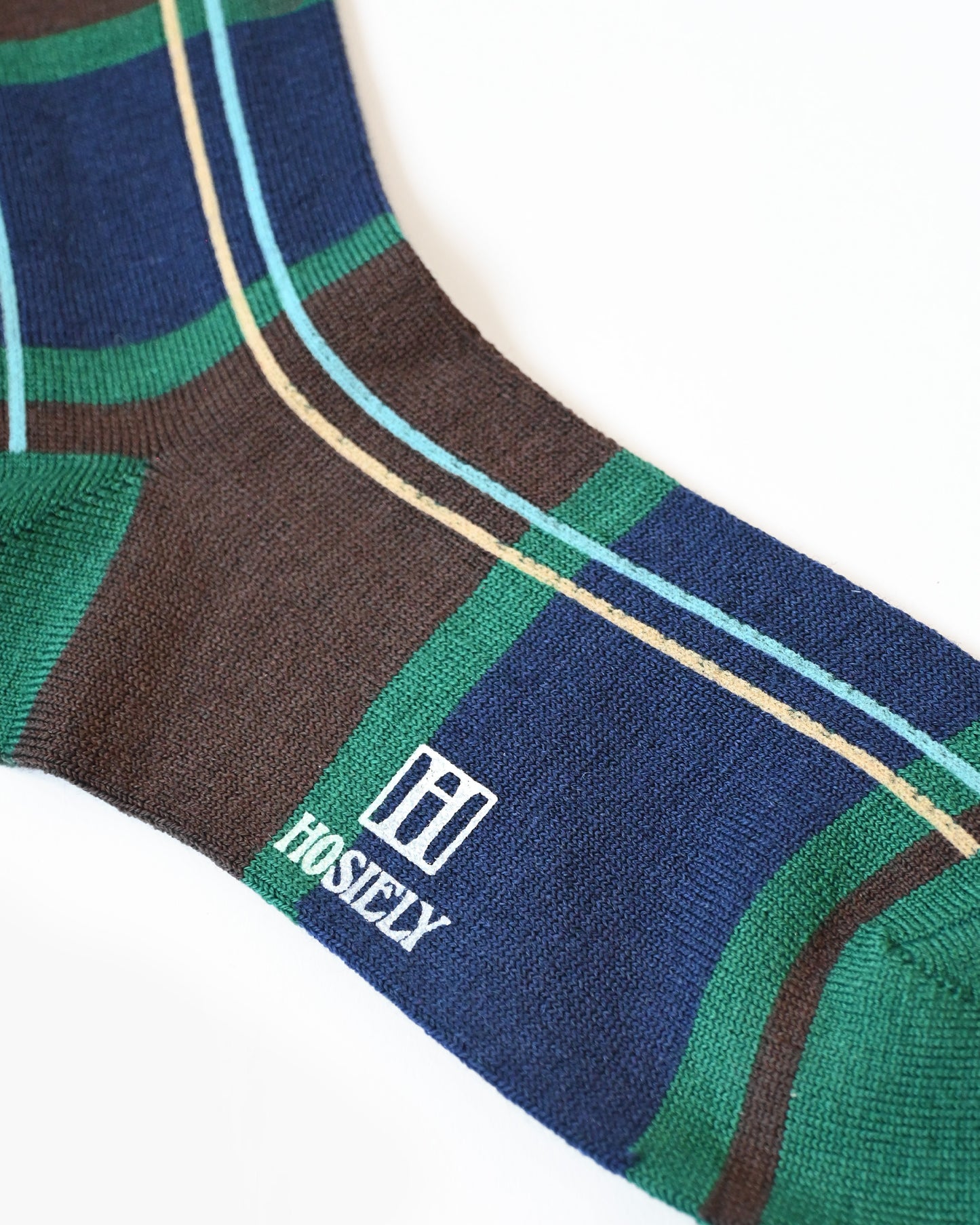 Wool Plaid Socks - Green