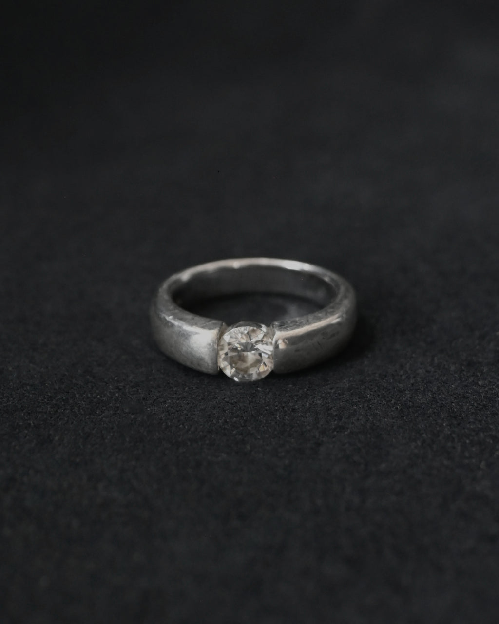 CZ Diamond Danish Silver Ring - 11.5号