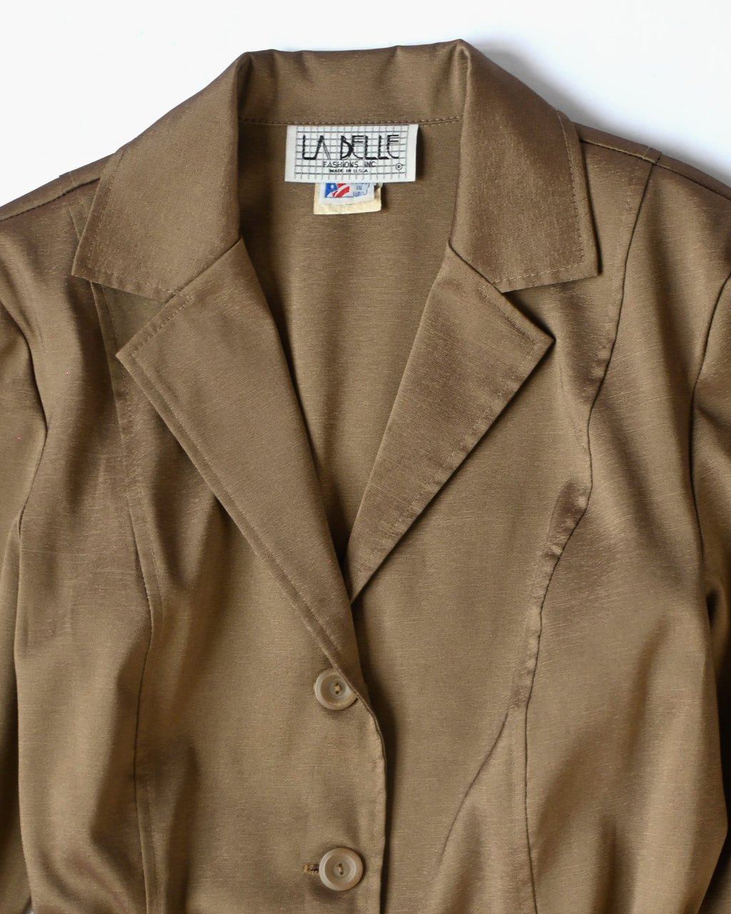 Waist-Tie Brown Shirt Jacket