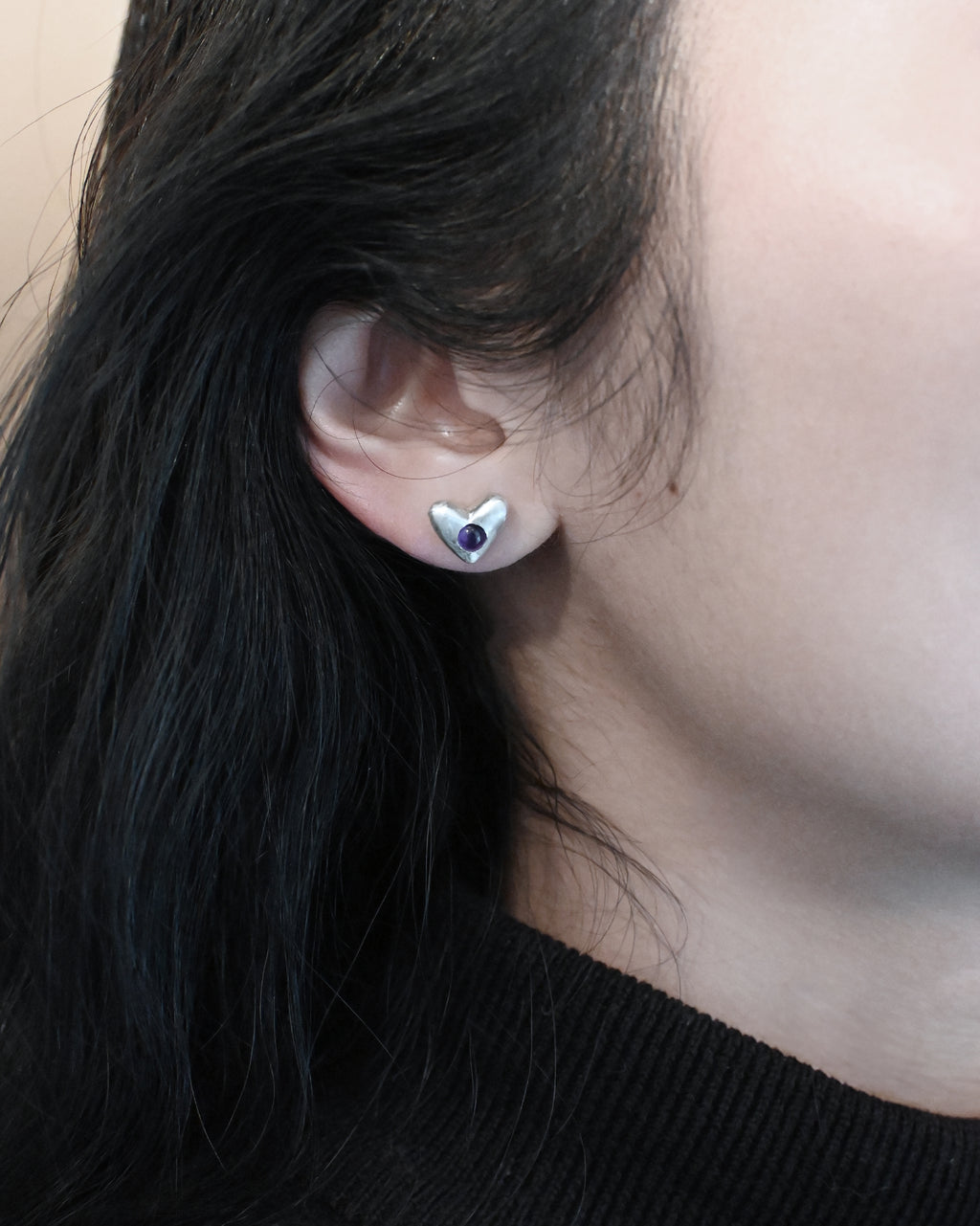 Diminutive Earrings w/ Amethyst