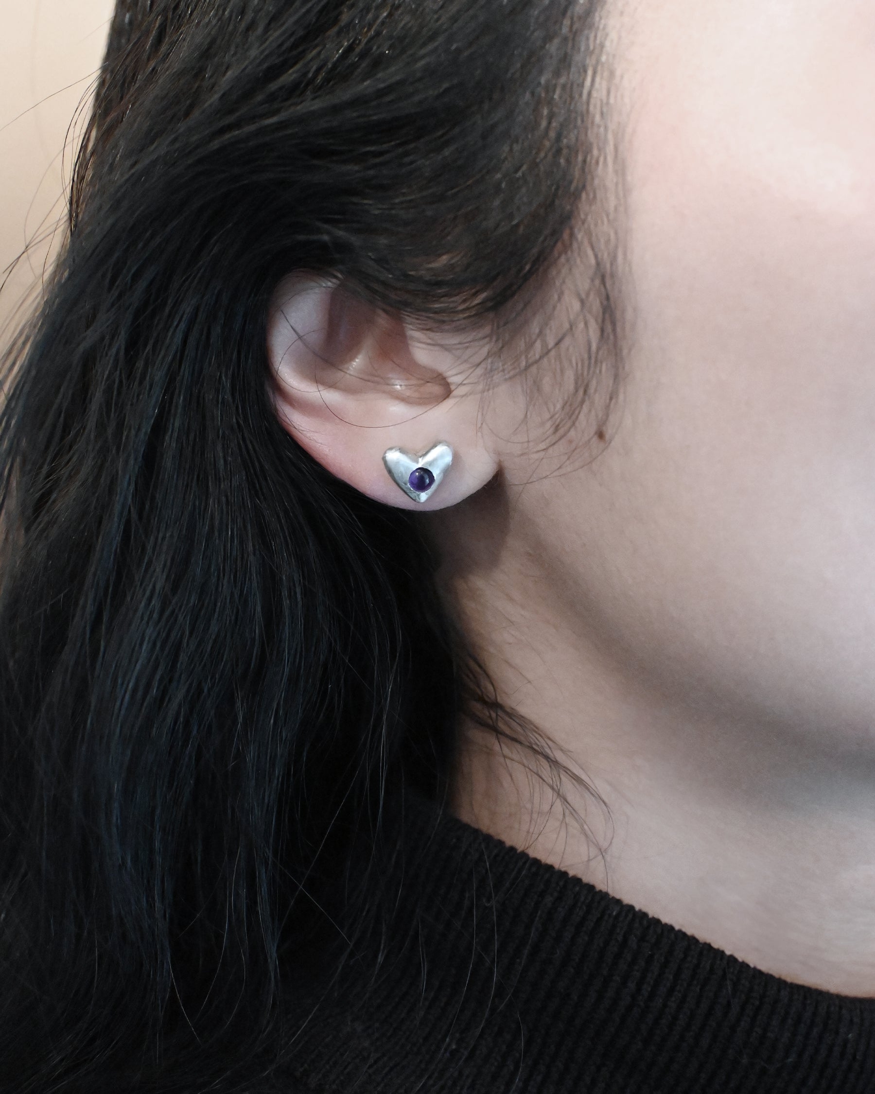 Diminutive Earrings w/ Amethyst