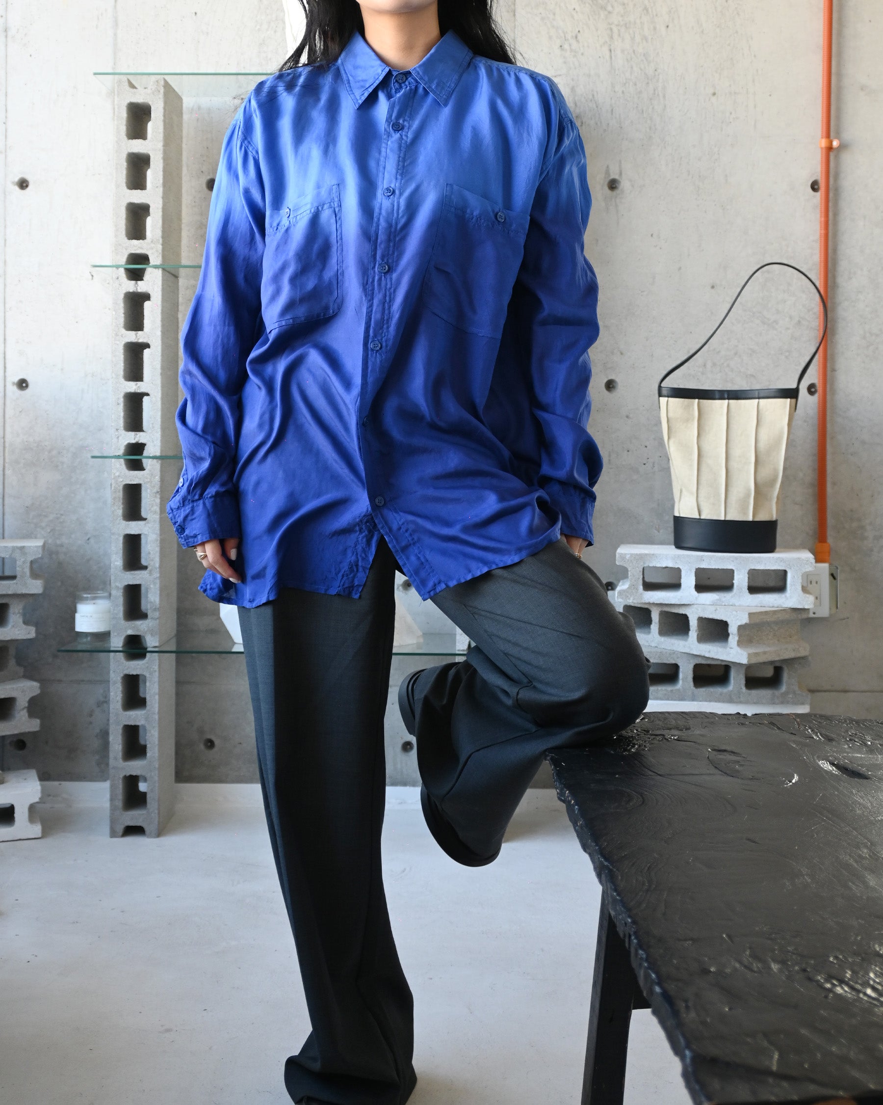 404irregular - Over-dyed Silk Shirt