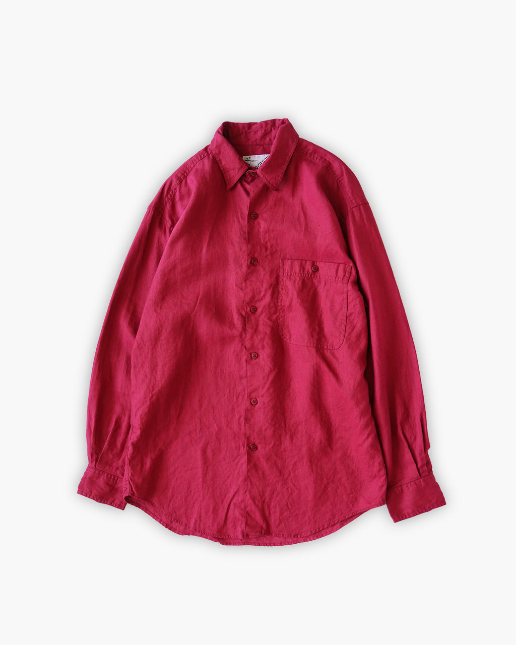 "GOOUCH" 100% Linen L/S Shirt - Red
