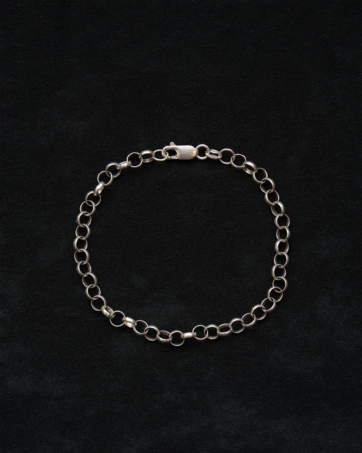Silver Round Link Bracelet (SVBL-26040)