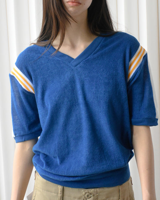 70S Cotton Pile Top - Blue