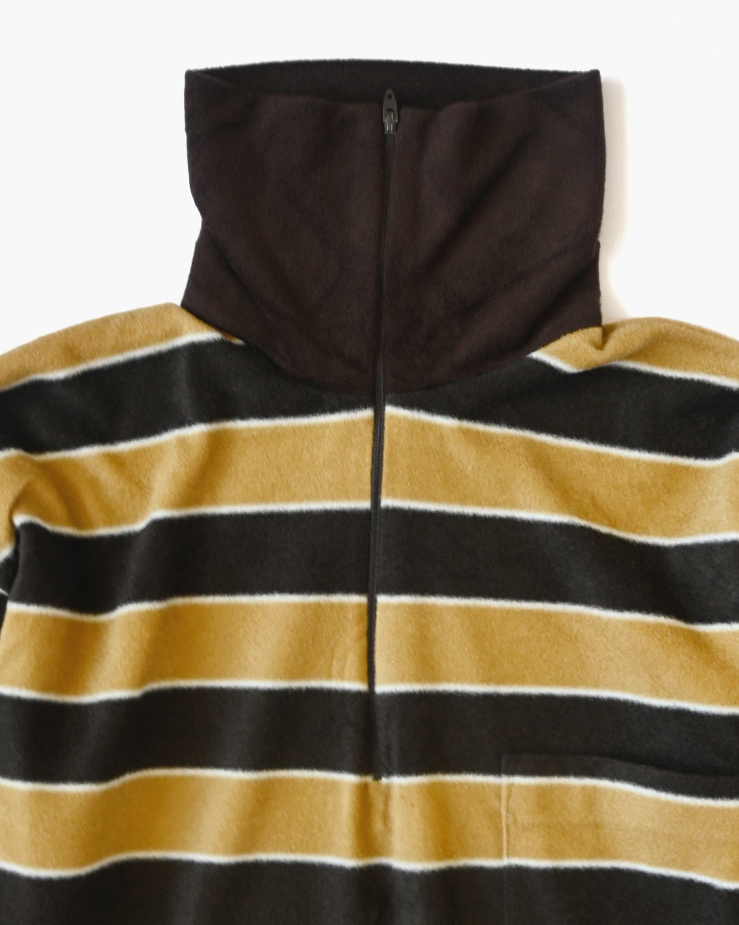 Velour Zip-up Pullover - Yellow