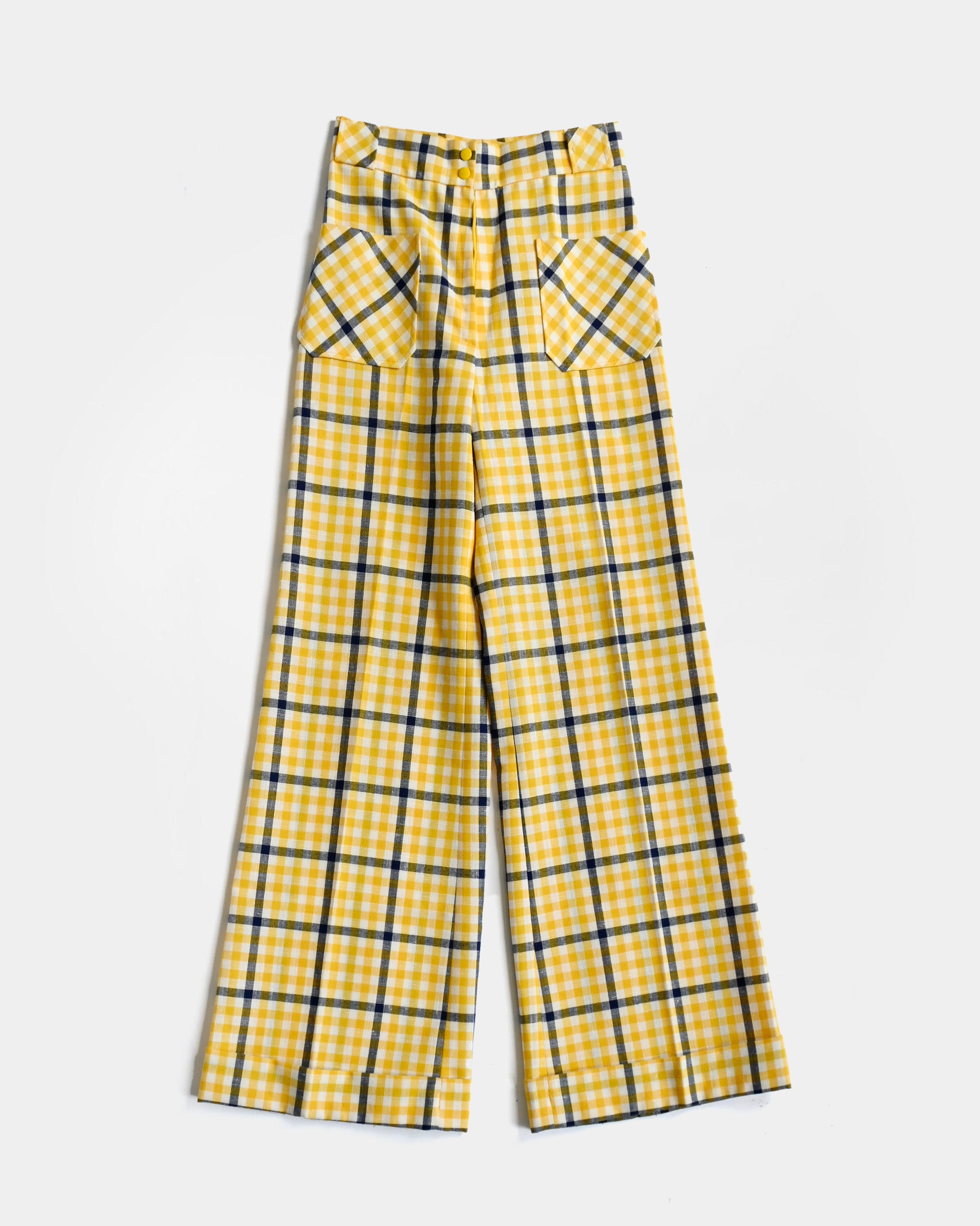 70S Plaid Flare Pants