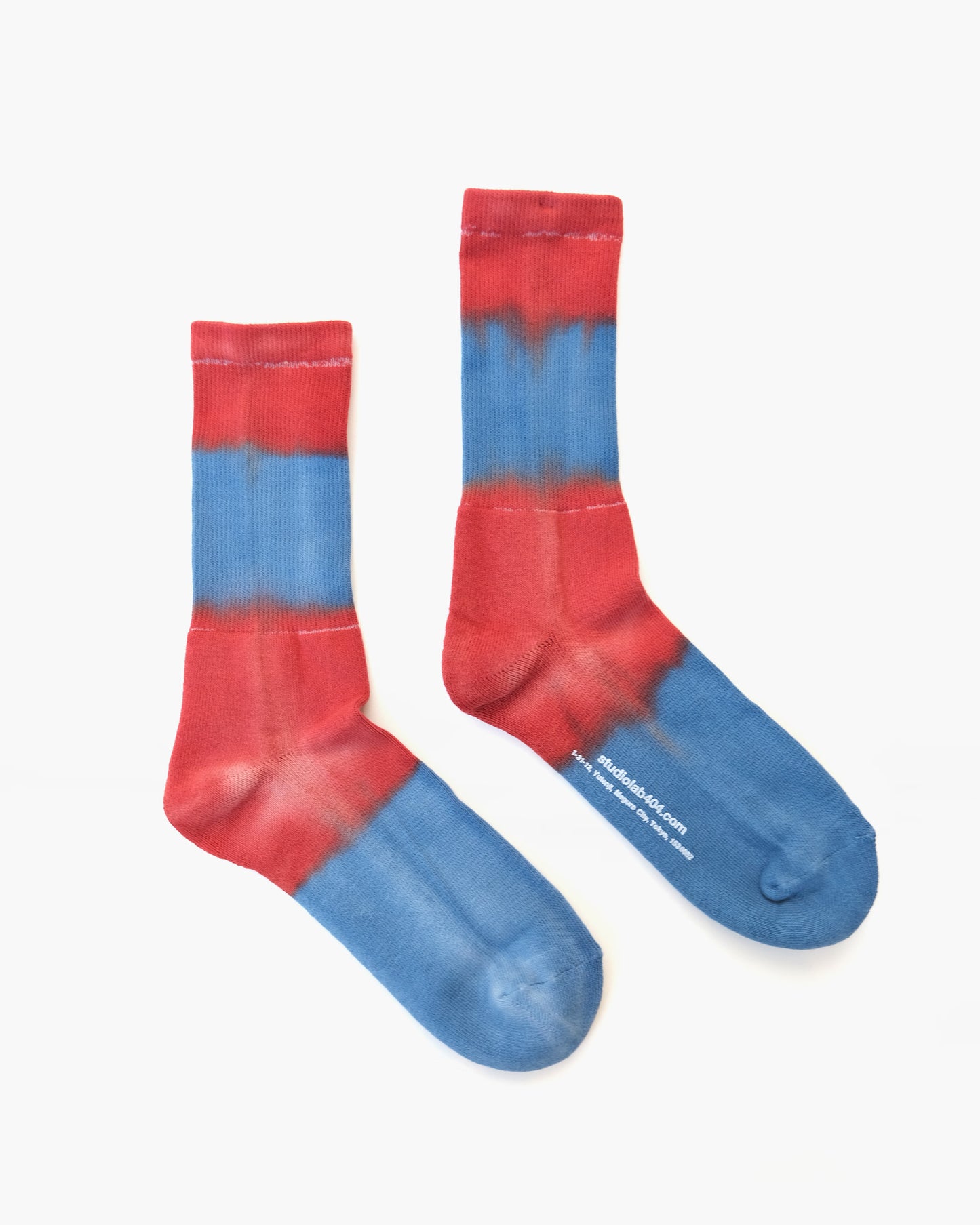 404 Gradation Pile Socks - Red × Blue