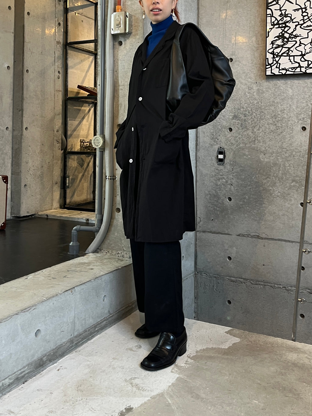 Over-Dyed Cotton Long Shirt