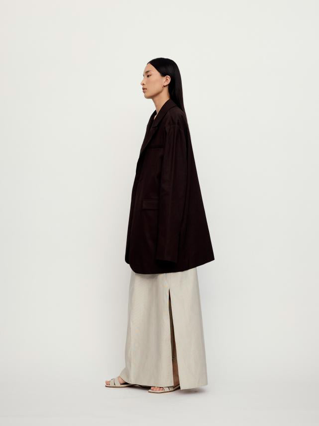"RUOHAN" DEEP BROWN SUIT JACKET