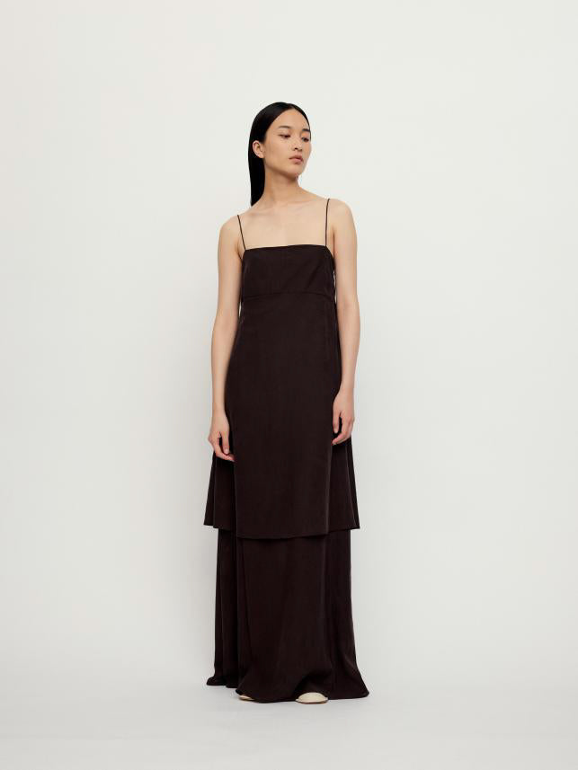 "RUOHAN" WARM BROWN CAYO DRESS