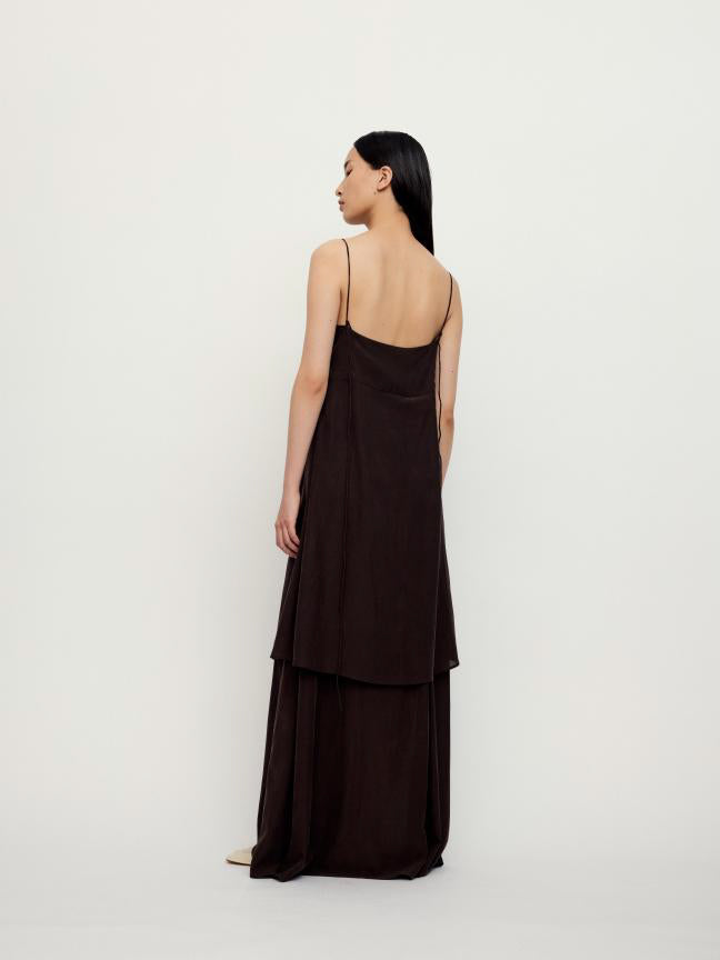 "RUOHAN" WARM BROWN CAYO DRESS