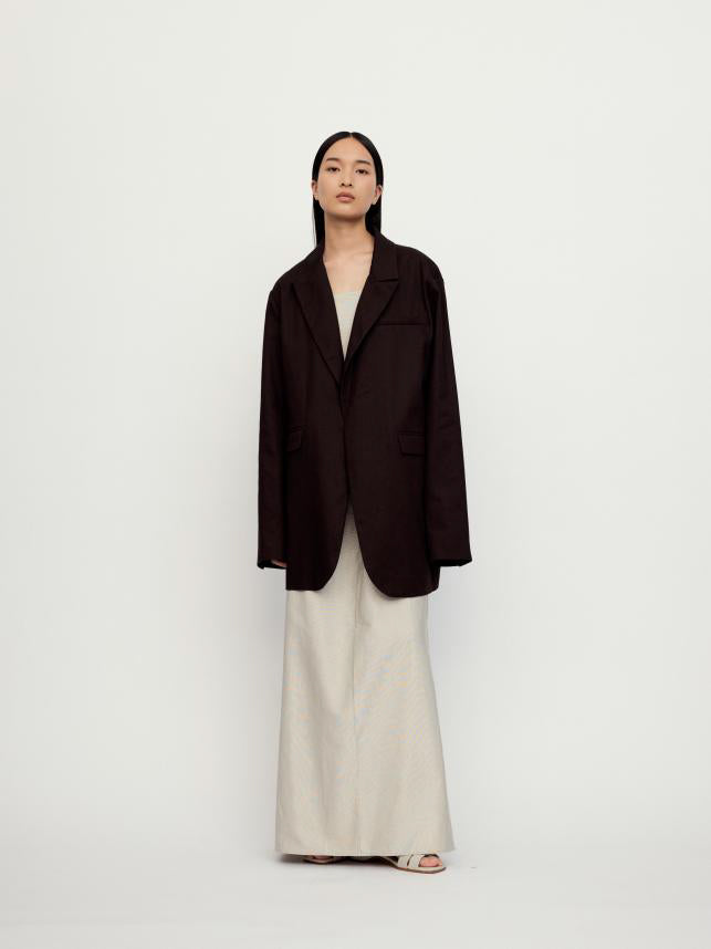 "RUOHAN" DEEP BROWN SUIT JACKET