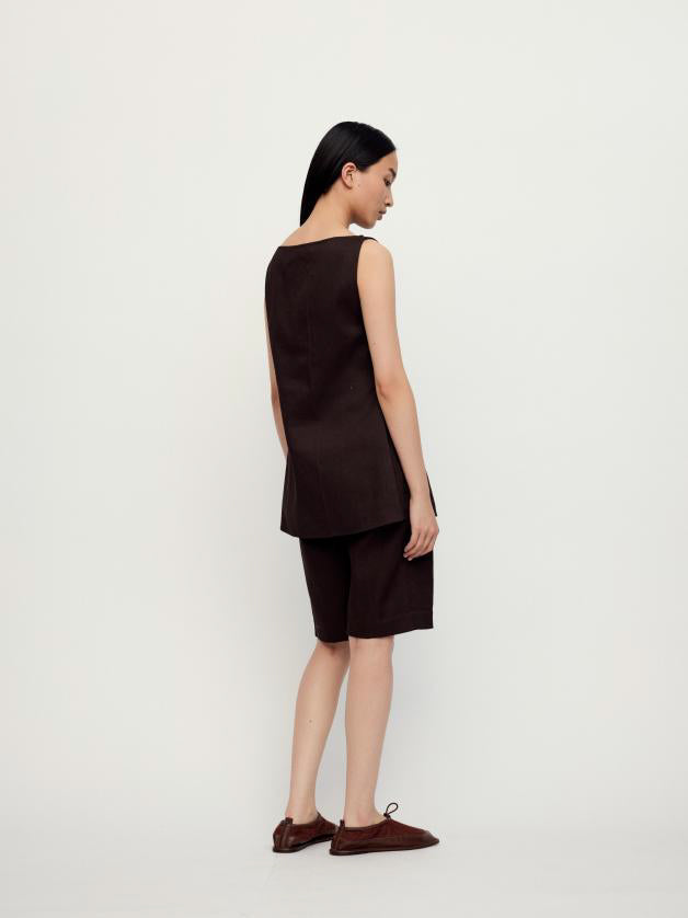 "RUOHAN" DEEP BROWN CLASSIC SHORTS