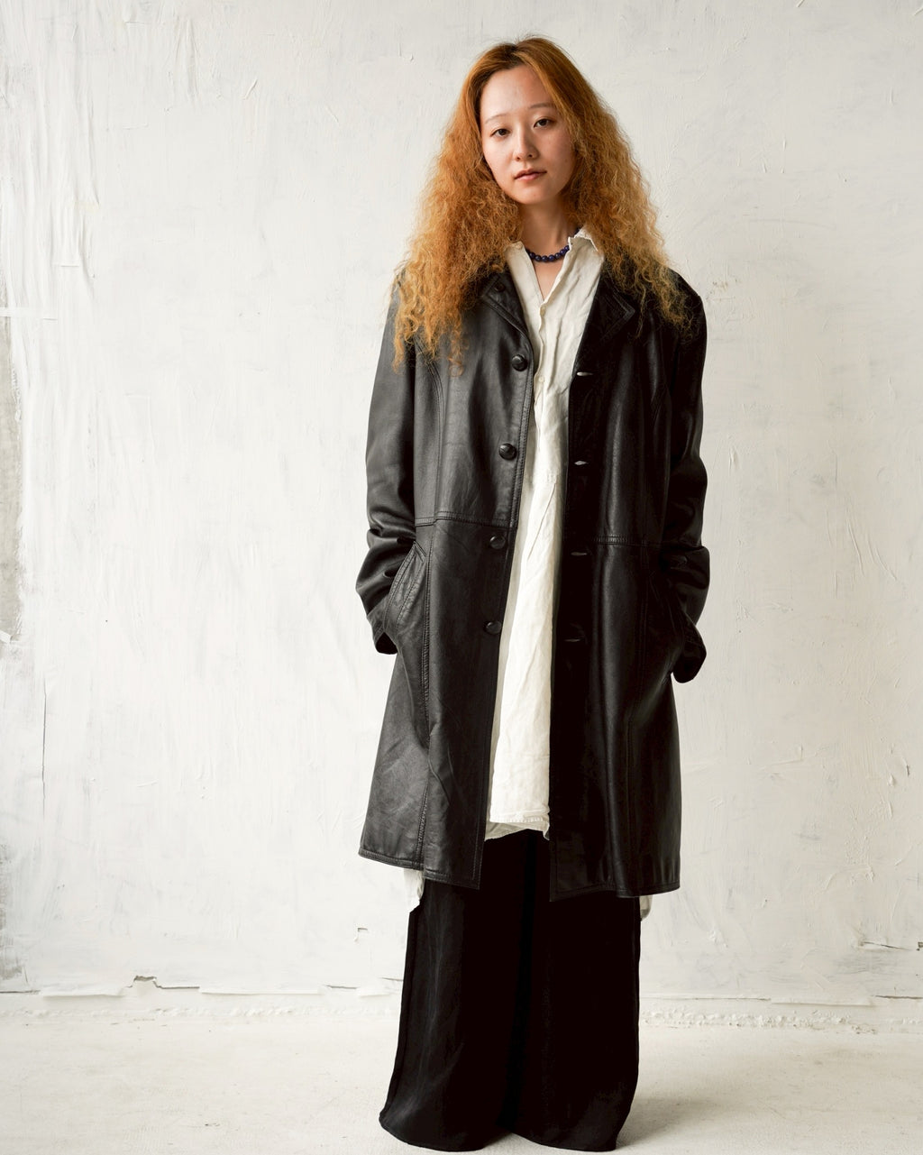 80~90's Leather Tailored Jacket