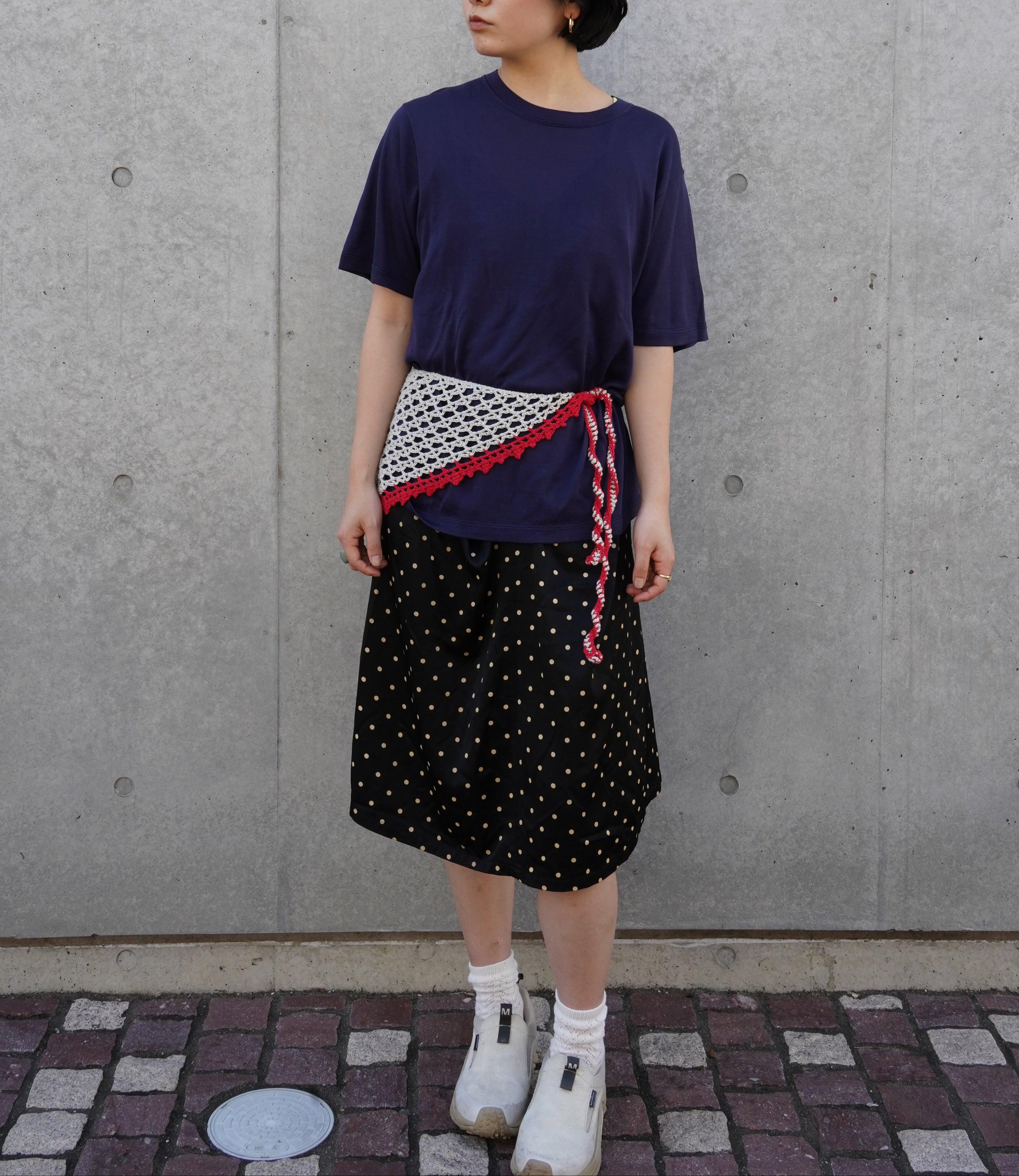 100% Washable Silk Tee S/S - Navy