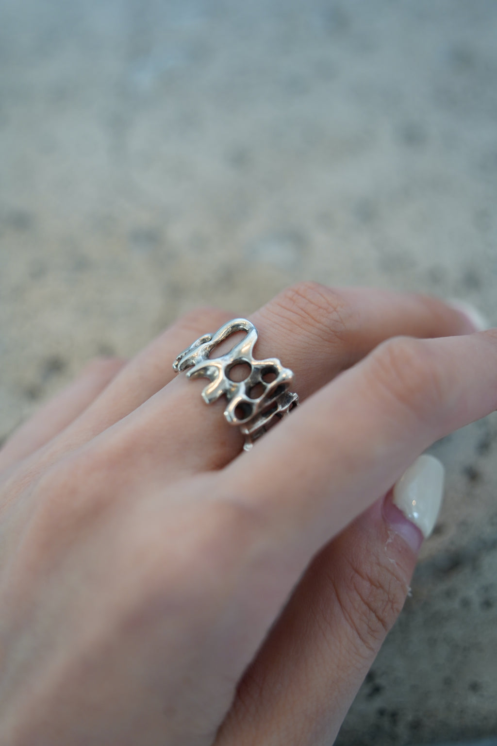 Melt Flow Silver Ring (SVR-26SS039)