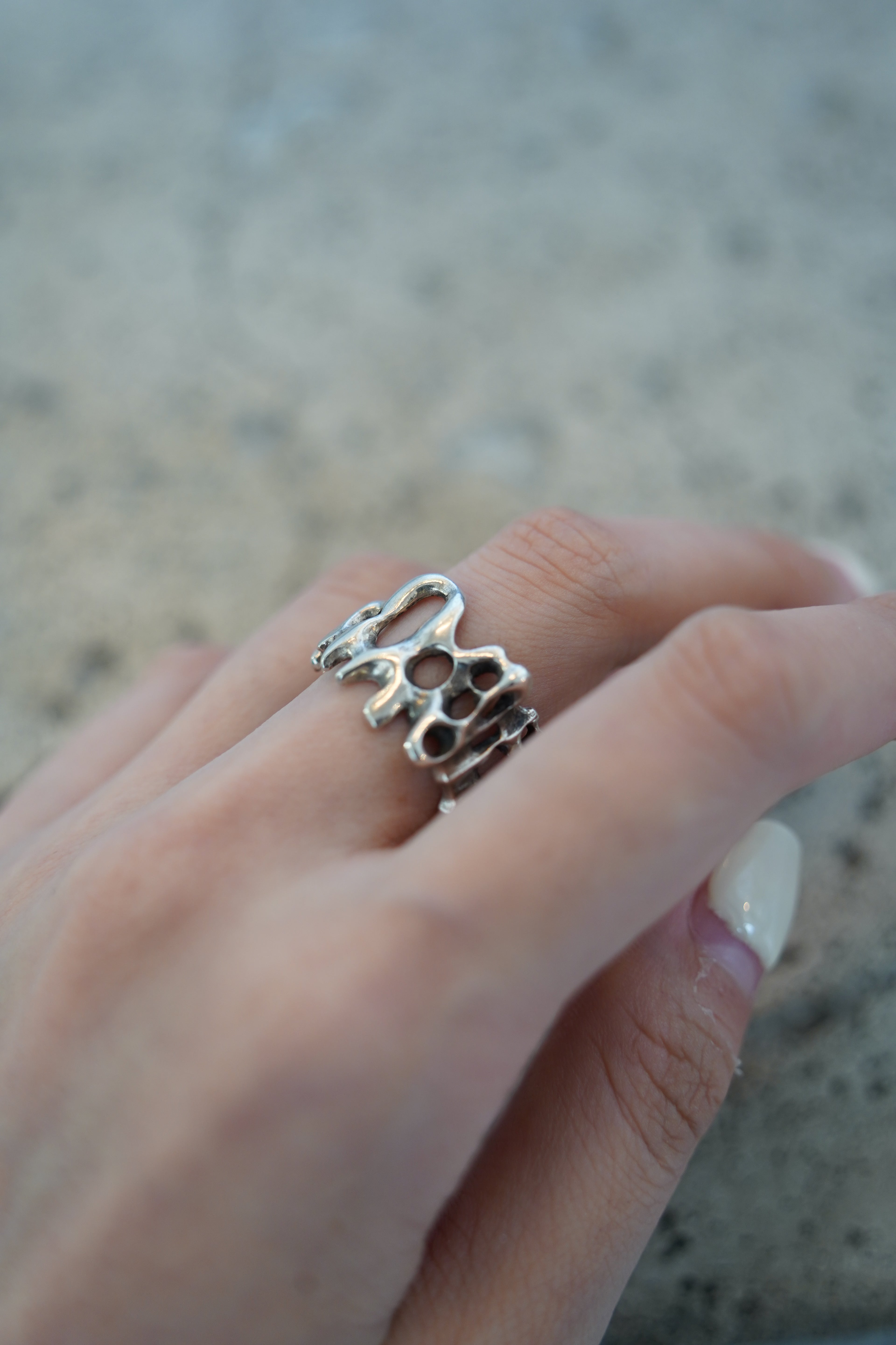 Melt Flow Silver Ring (SVR-26SS039)