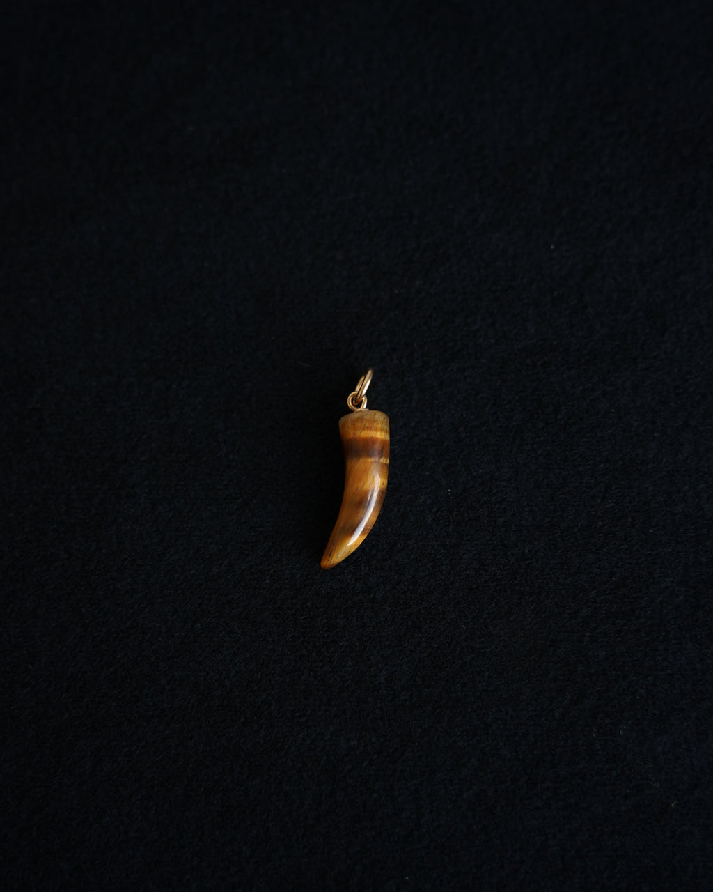 Small Tiger Eye Horn Charm