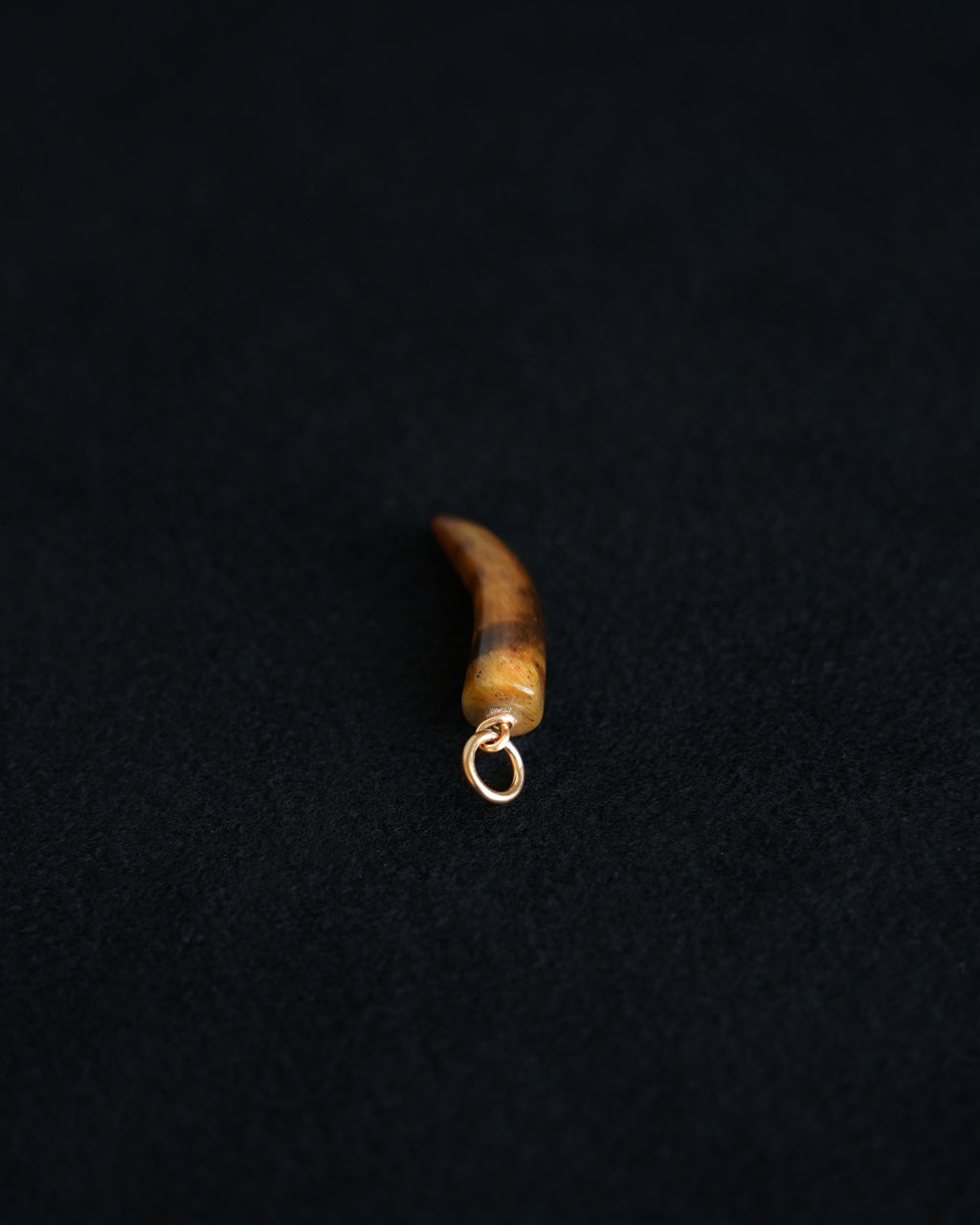 Small Tiger Eye Horn Charm